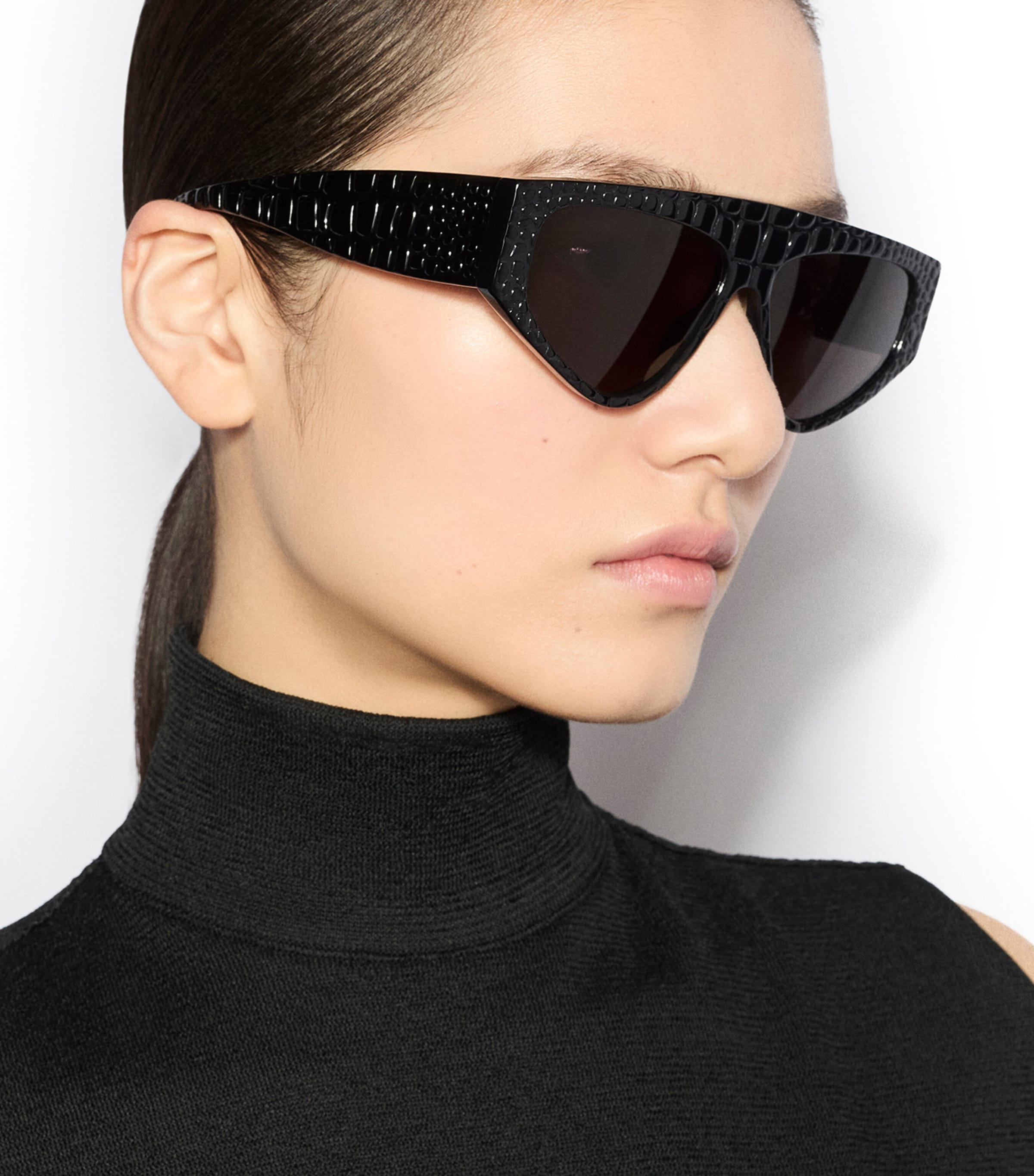 Alaïa Acetate Aviator Mask Sunglasses Noir Image 2