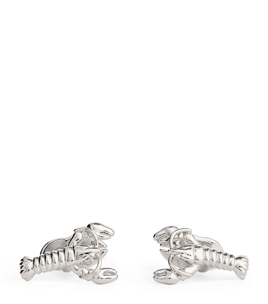 Rhodium-Plated Lobster Cufflinks SILVER Image 1