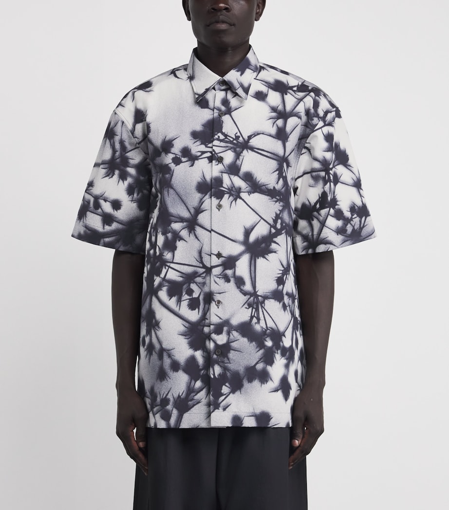 Cotton Thistle Print Shirt BLACK Image 3