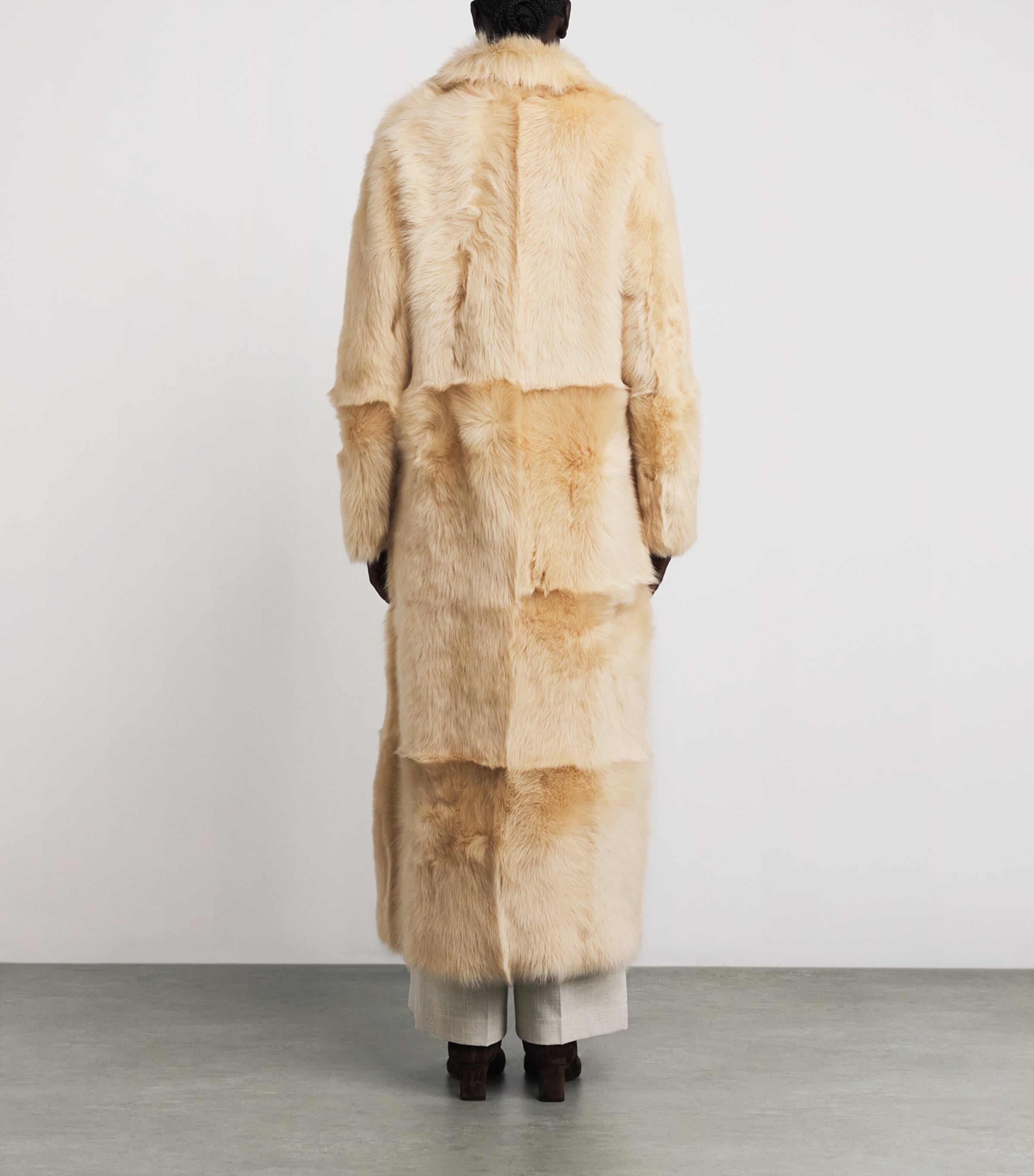 Shearling Evita Long Coat BUTTER Image 4