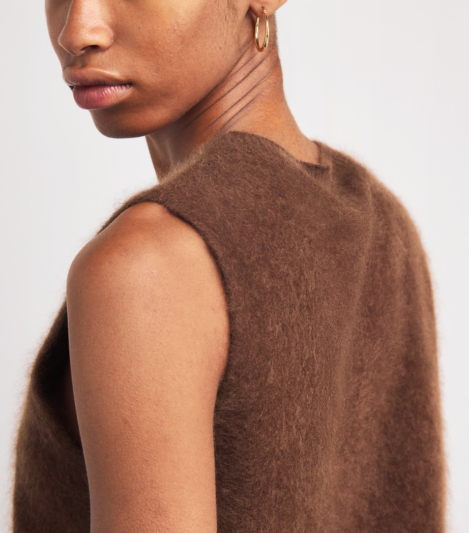 Cashmere Brushed Sweater Vest CHESTNUT BROWN Image 6