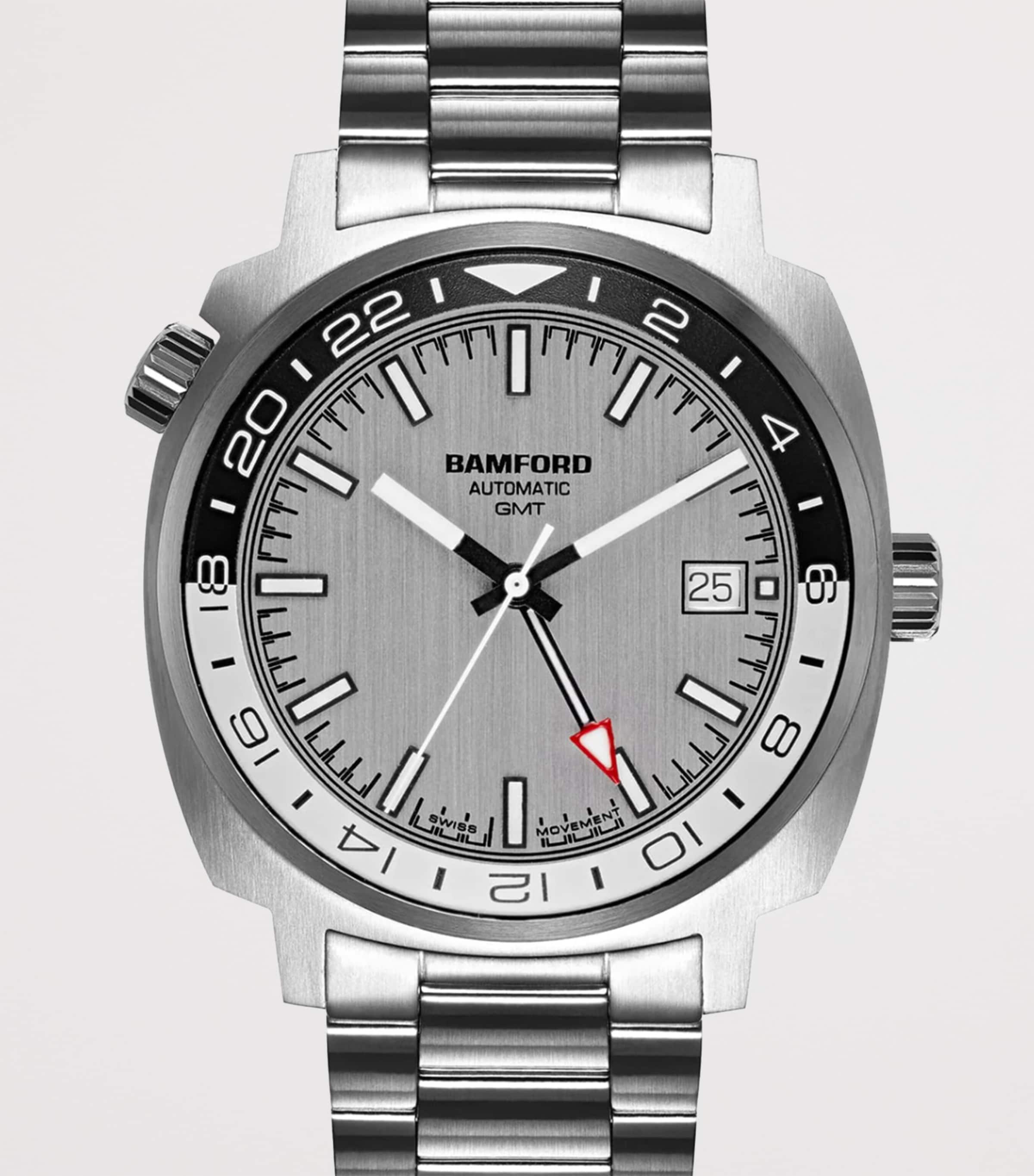 Bamford London Stainless Steel GMT Watch 40mm Grey Image 2