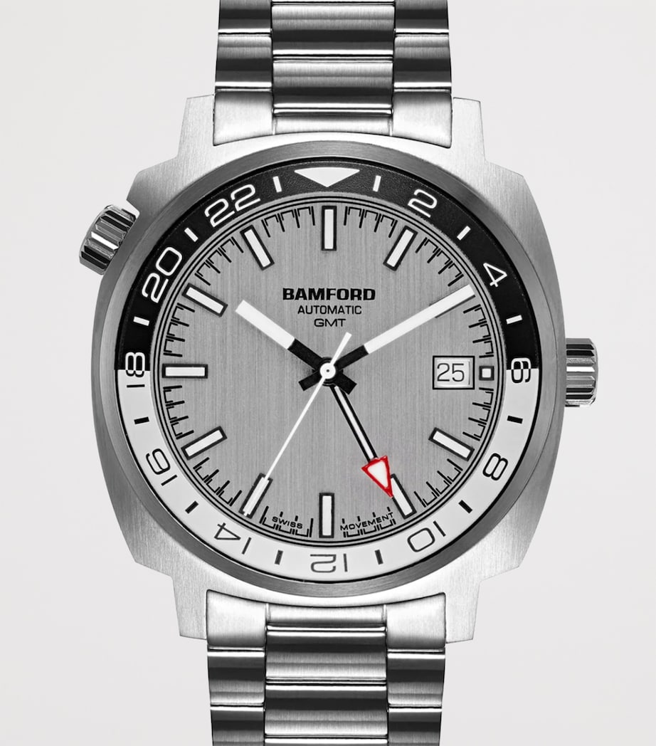 Bamford London Stainless Steel GMT Watch 40mm Grey Image 2
