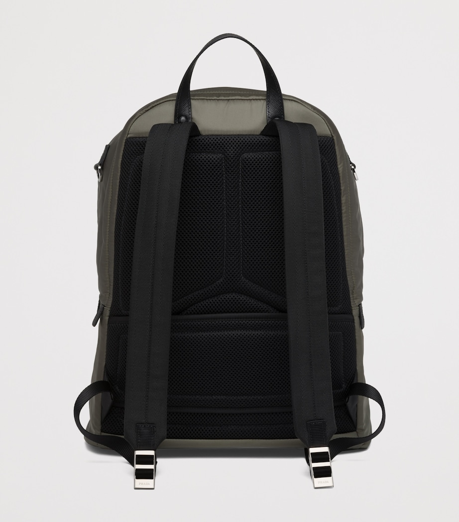 Re-Nylon and Saffiano Leather Backpack F0414 Image 4