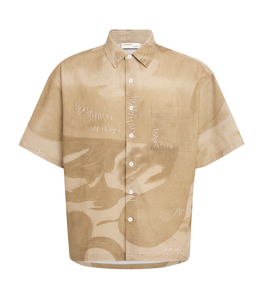 Exposed Stitching Shirt BEIGE Image 1