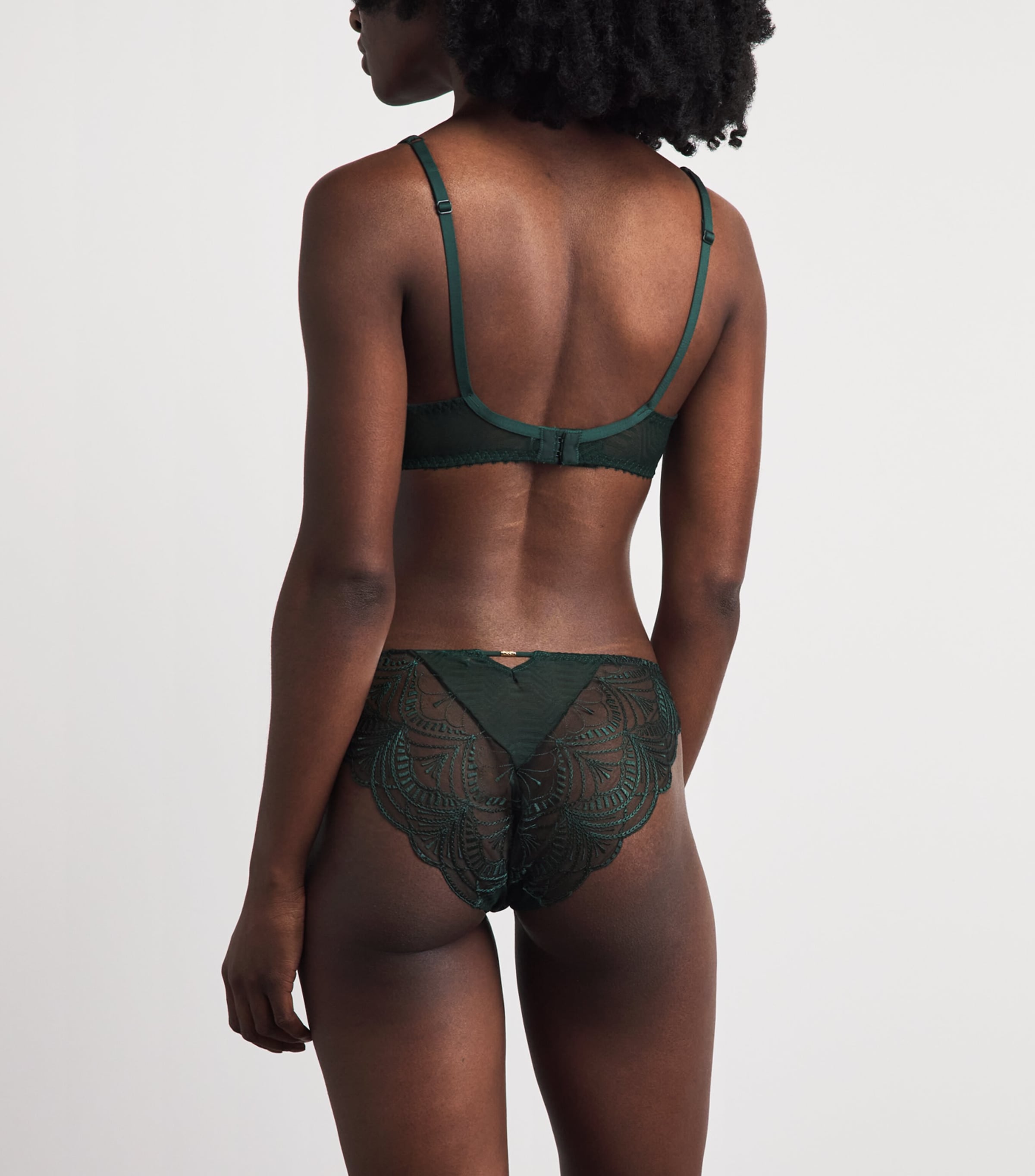 Aubade Womens Vibes Half-Cup Bra Mysterious Green Image 3
