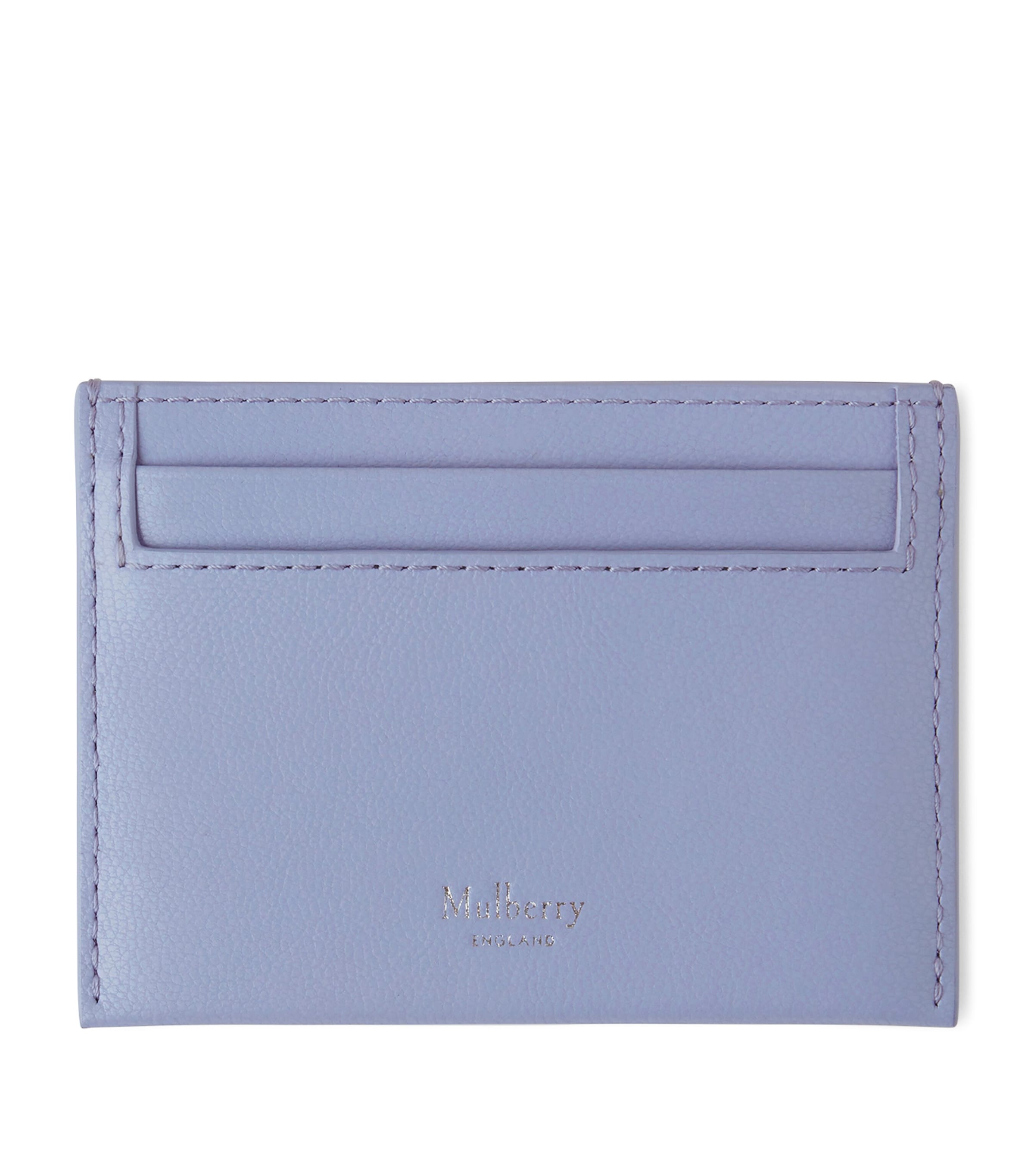 Mulberry Continental Leather Card Holder In Blue