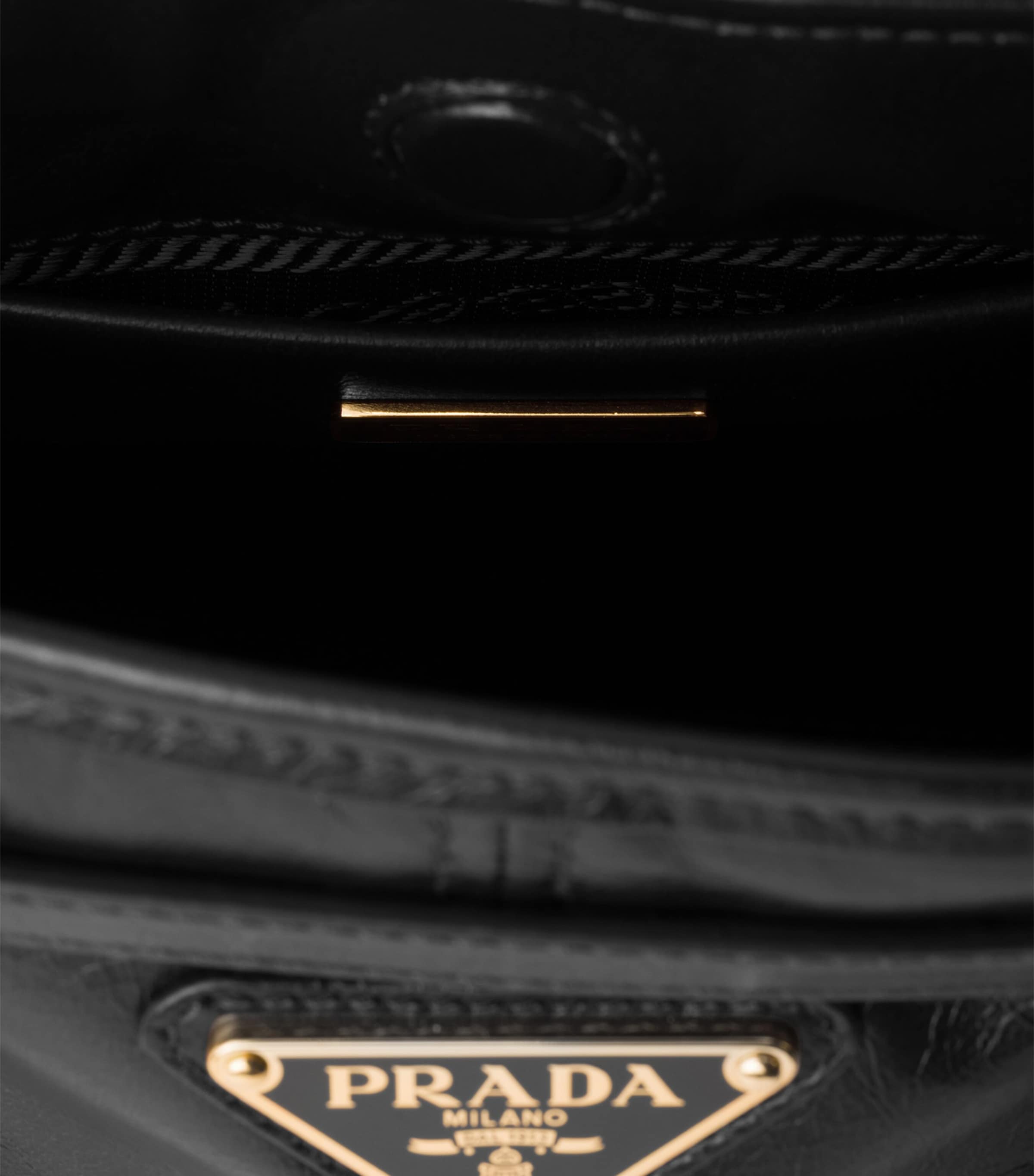 Prada Mini Leather Bonnie Shoulder Bag Black Image 4