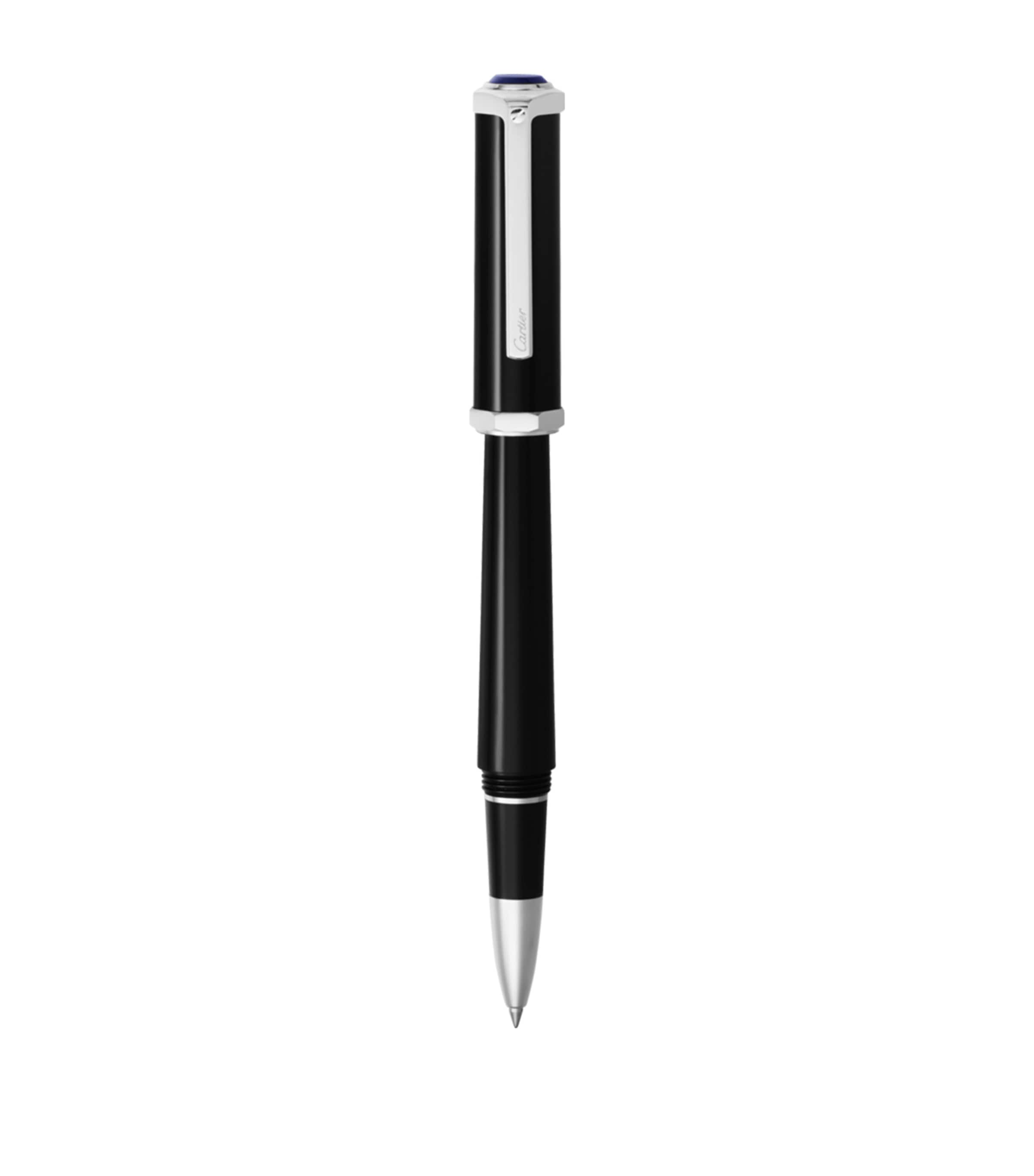 Santos-Dumont Rollerball Pen BLACK & SILVER Image 2