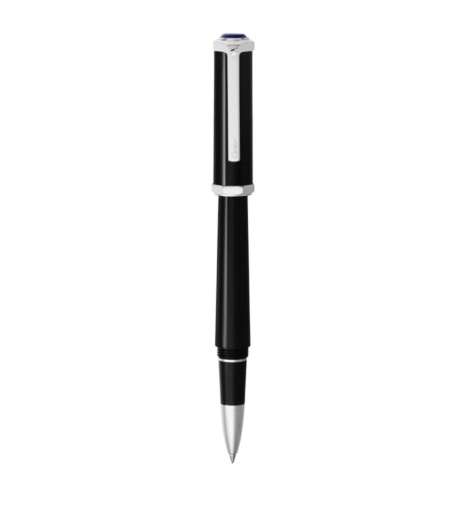 Santos-Dumont Rollerball Pen BLACK & SILVER Image 2