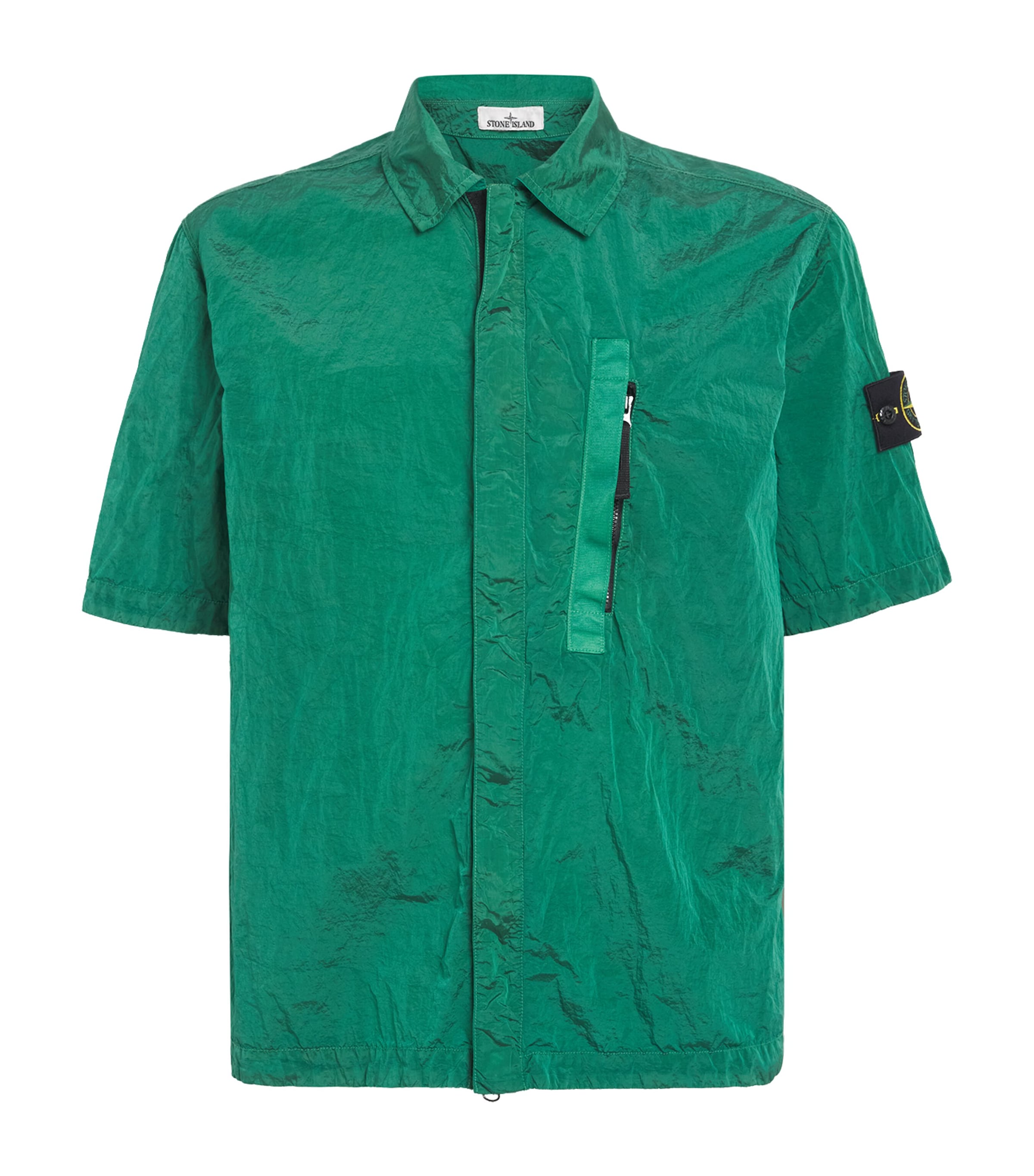 Stone Island Mens Nylon Zip-Up T-Shirt Image 1