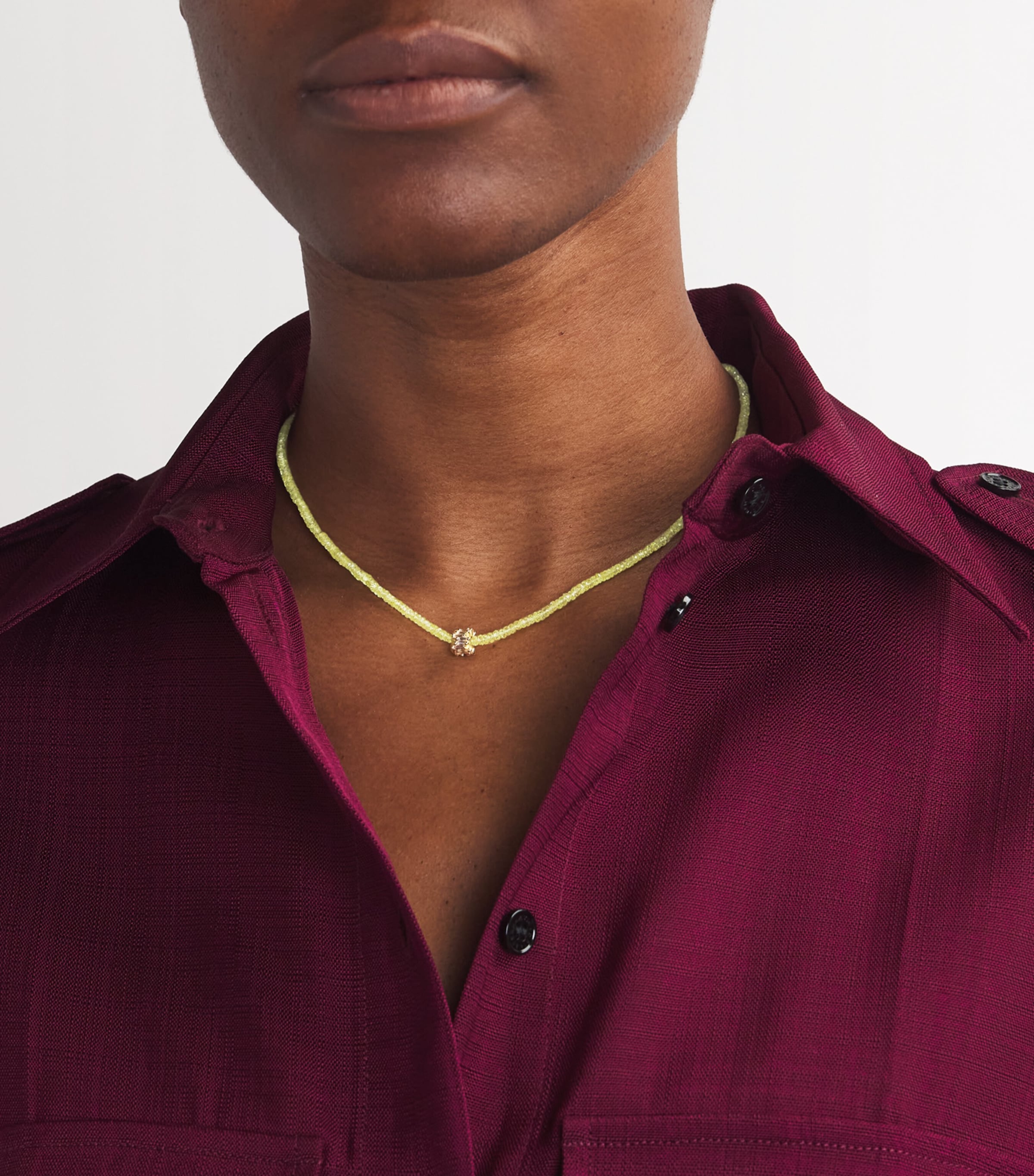Suzanne Kalan Yellow Gold, Diamond and Chrysoberyl Infinite Beaded Necklace Yg/cr/wd Image 2