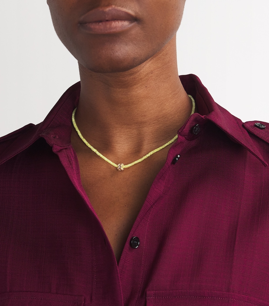 Suzanne Kalan Yellow Gold, Diamond and Chrysoberyl Infinite Beaded Necklace Yg/cr/wd Image 2