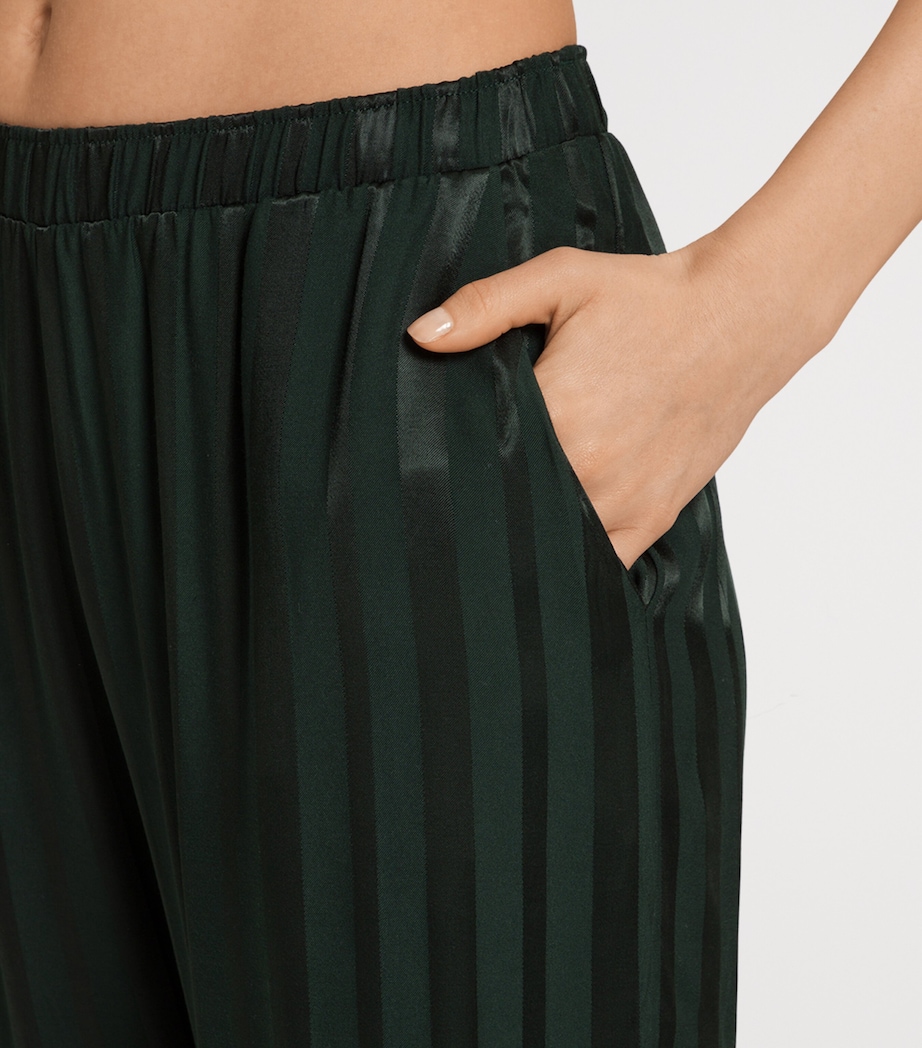 Stripe Indra Pyjama Bottoms DARK MALACHITE Image 6
