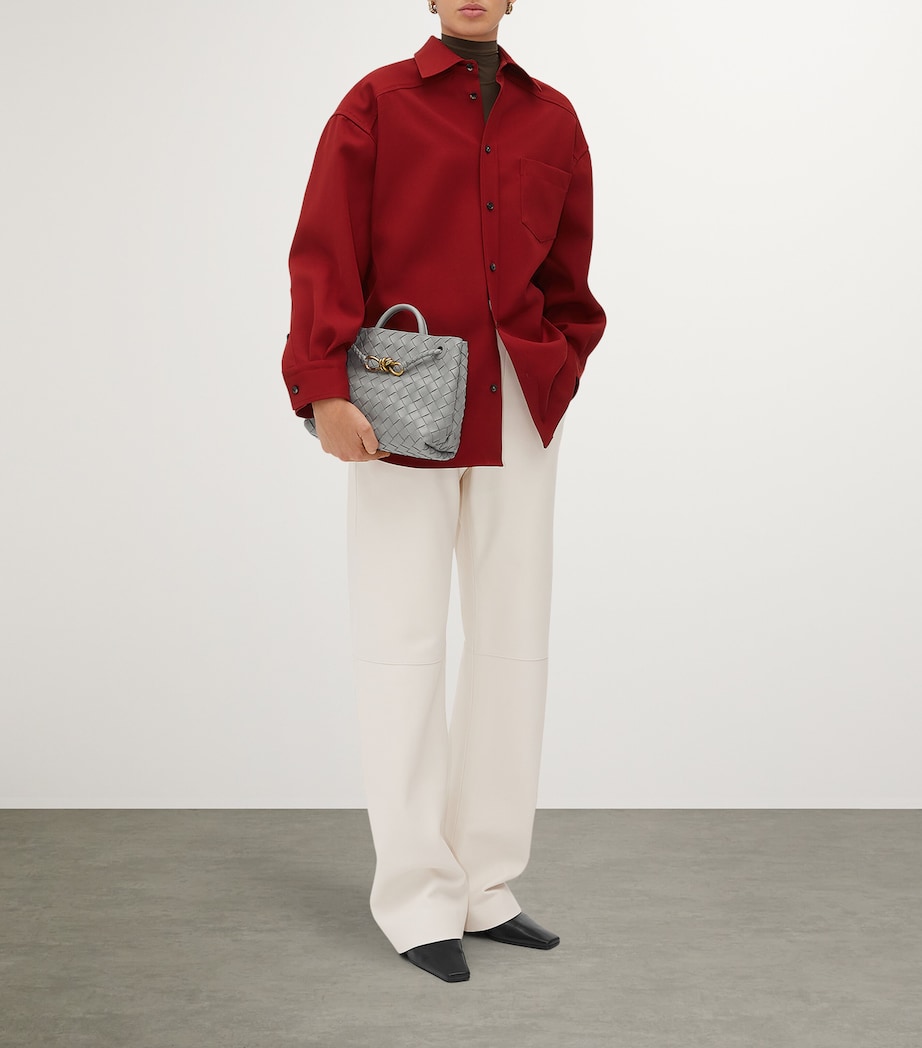 Bottega Veneta Small Leather Andiamo Top-Handle Bag Image 7