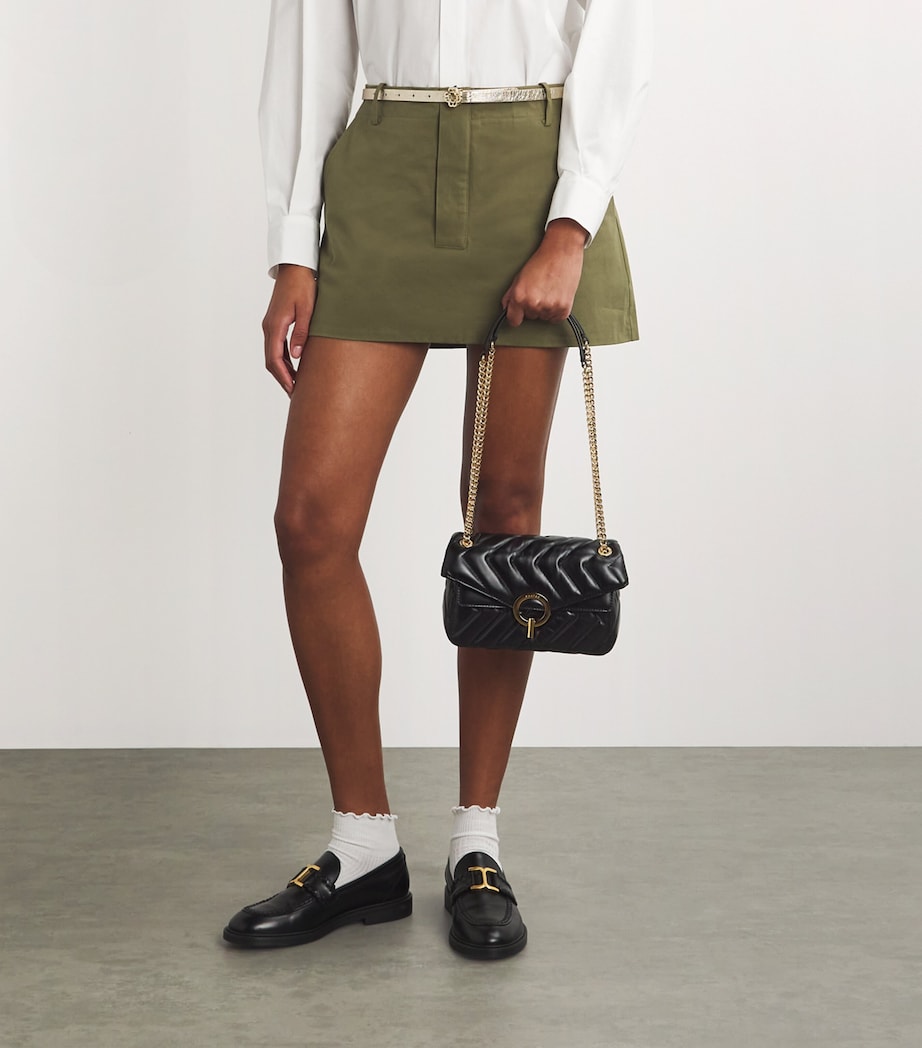 Quilted Leather Yza Shoulder Bag BLACK Image 2