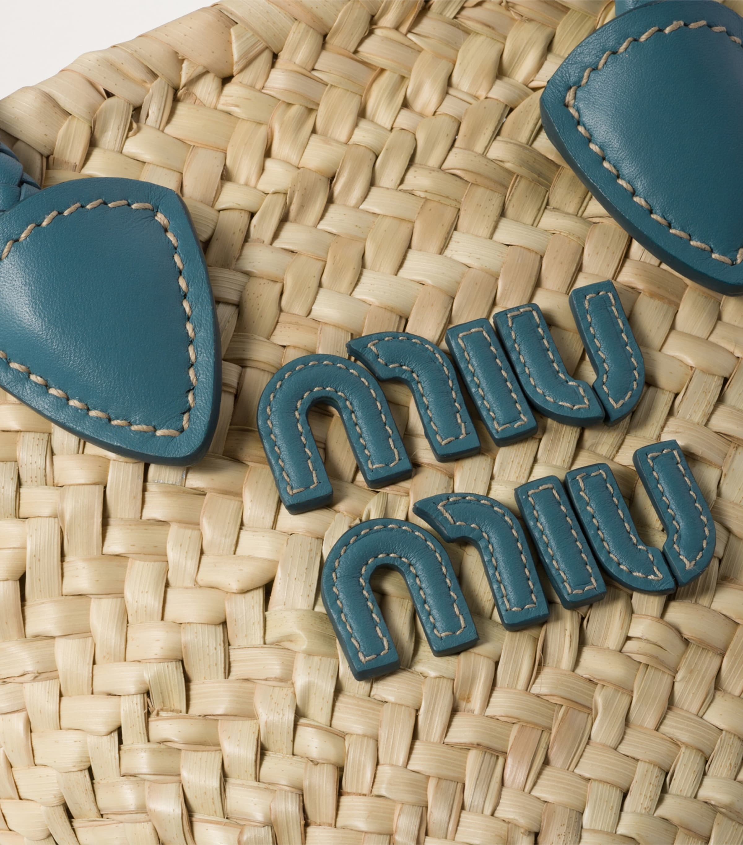 Mini Straw Basket Tote Bag F03JM Image 7