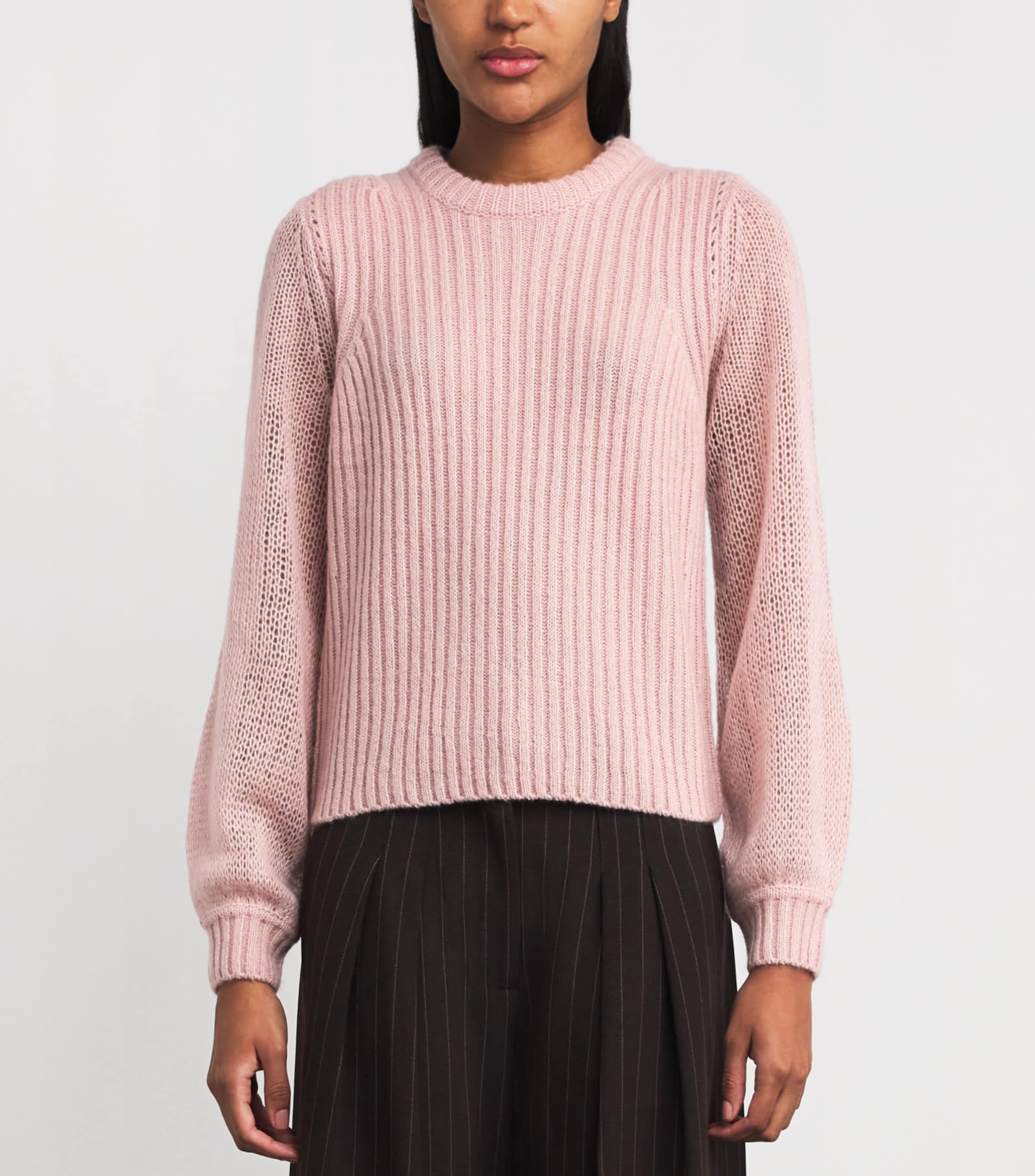 Merino Wool-Blend Lofty Sweater SMOKE PINK Image 3