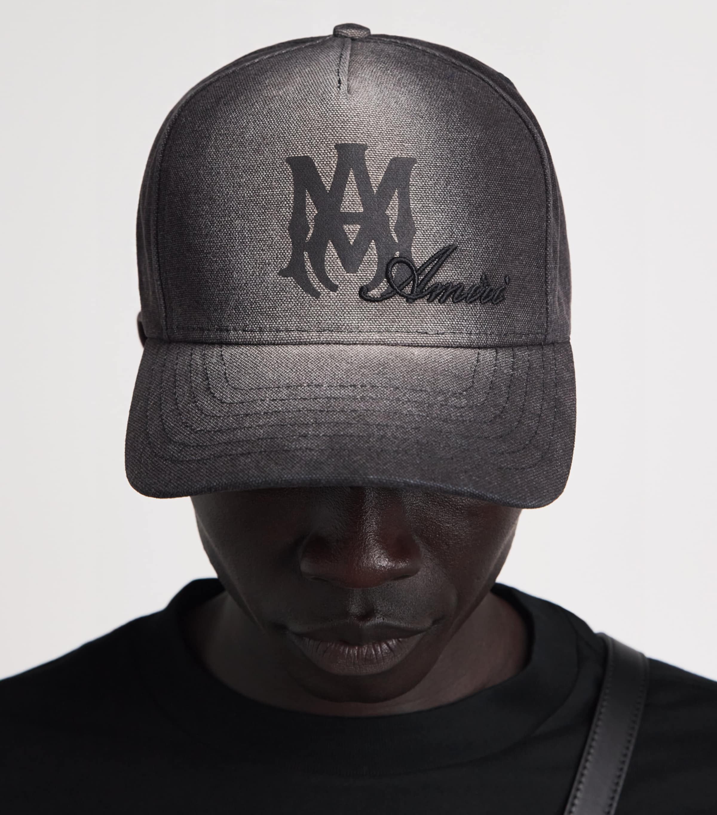 AMIRI Logo Script Baseball Cap Black Image 2