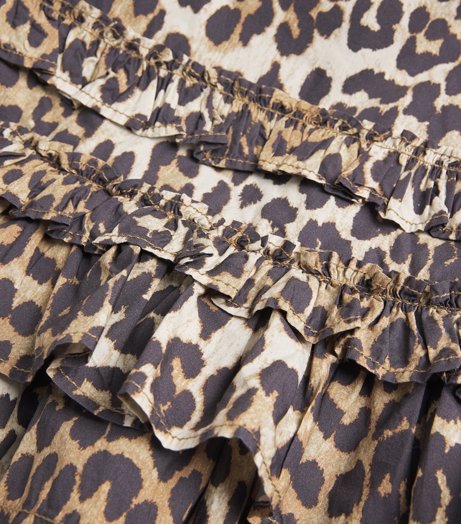 Organic Cotton Leopard Print Mini Dress 943 LEOPARD Image 5