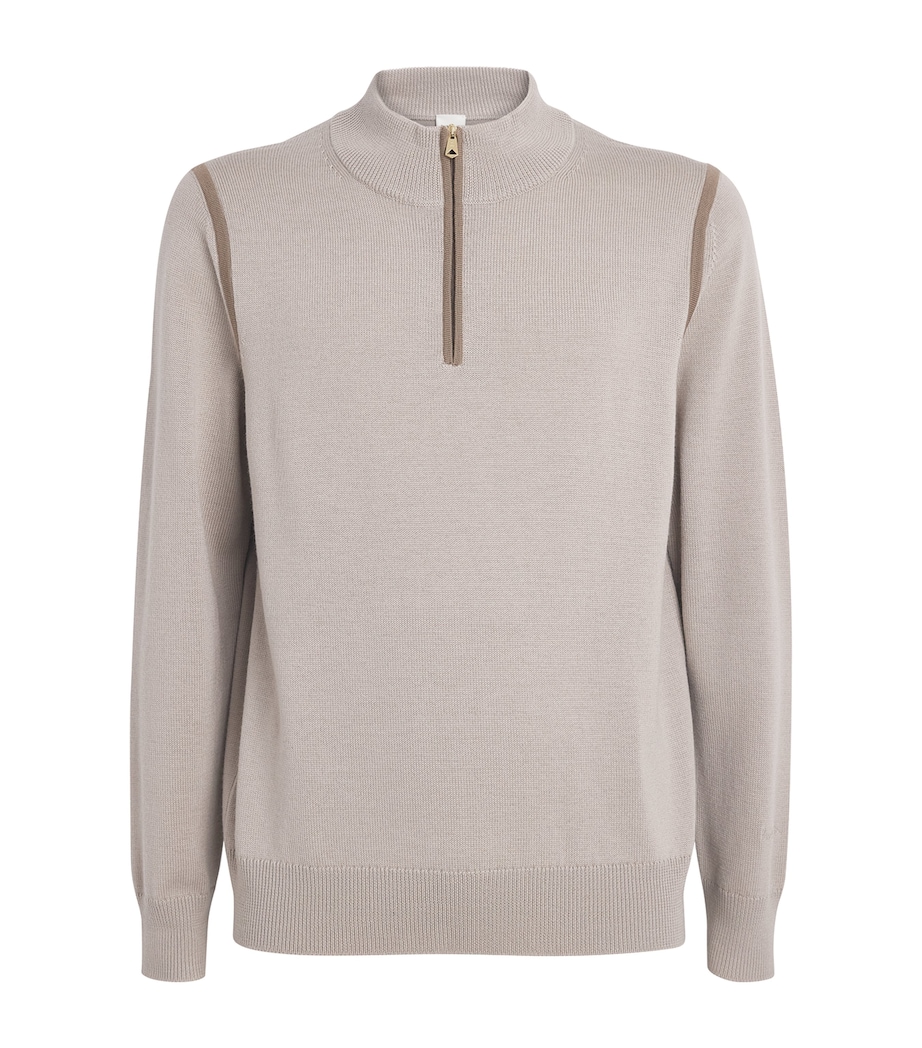 Paul Smith Mens Merino Half-Zip Sweater Image 1