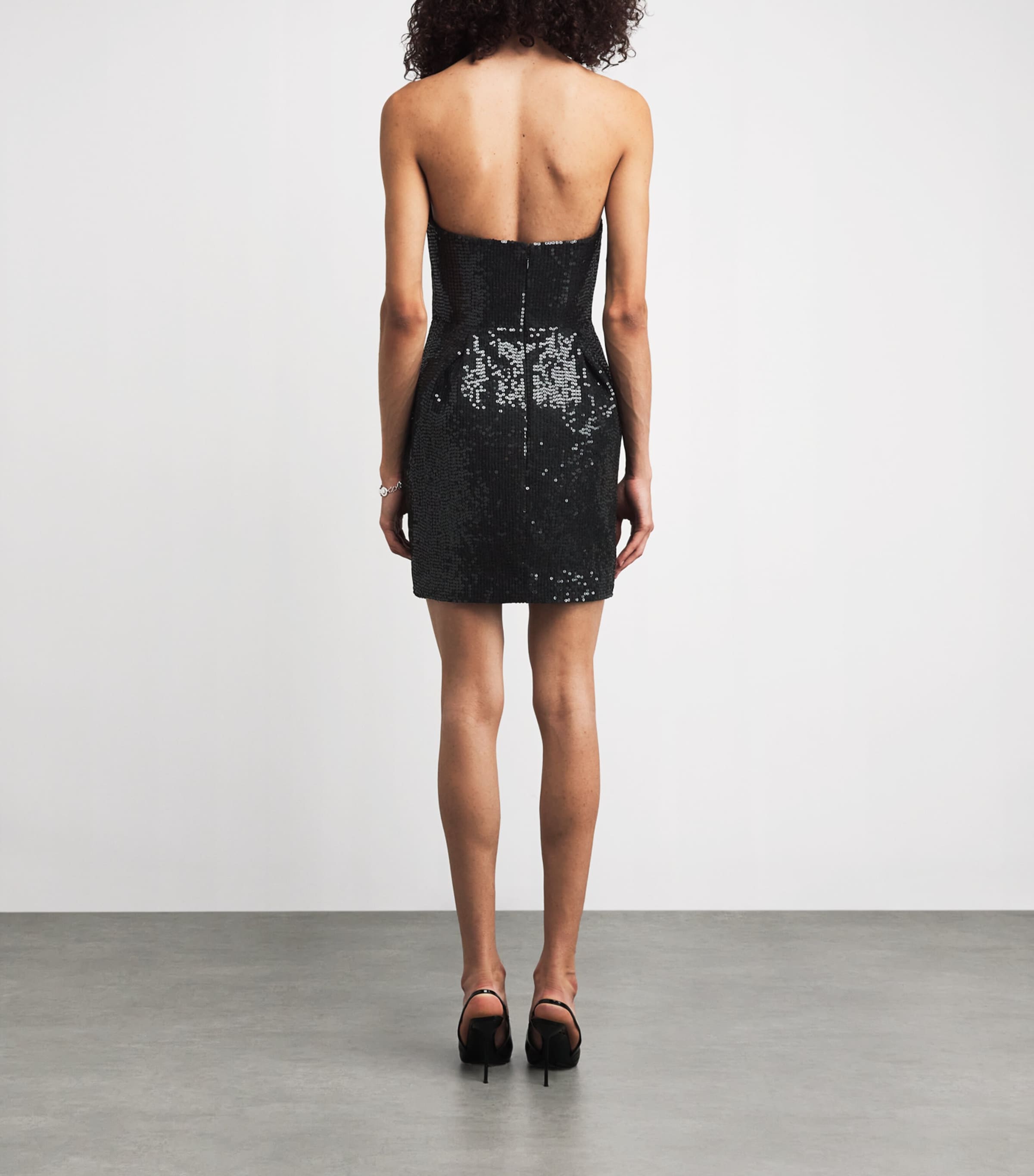 Sequin Ivonne Mini Dress BLACK Image 3