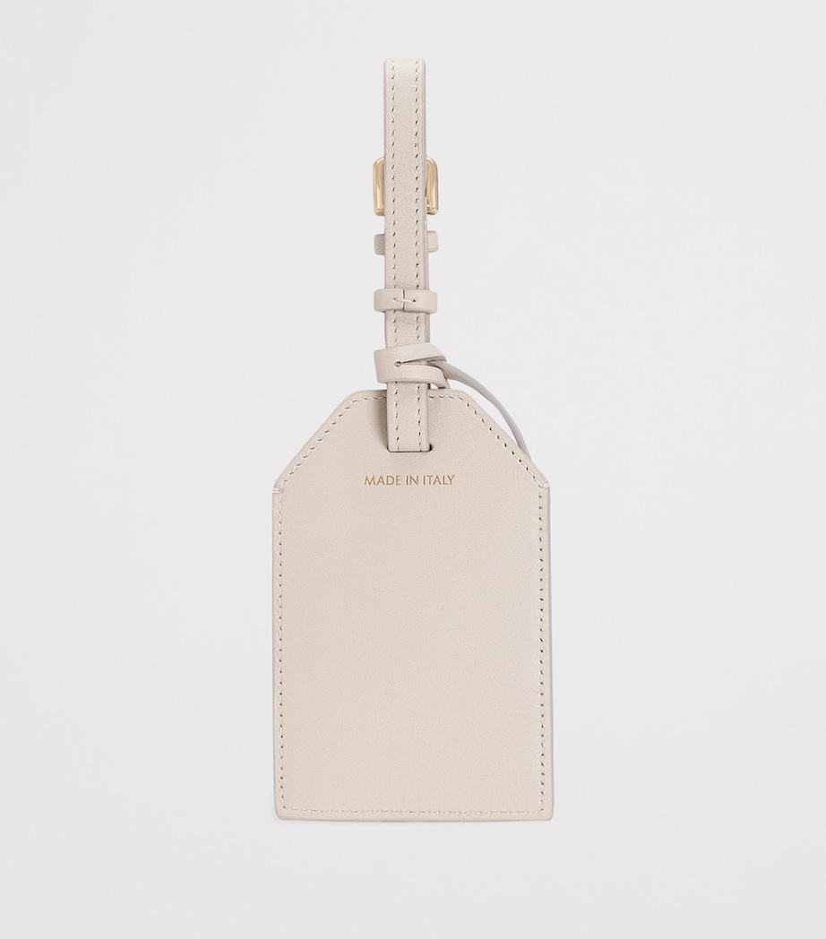 Leather Logo Keychain 80004-IVORY Image 2