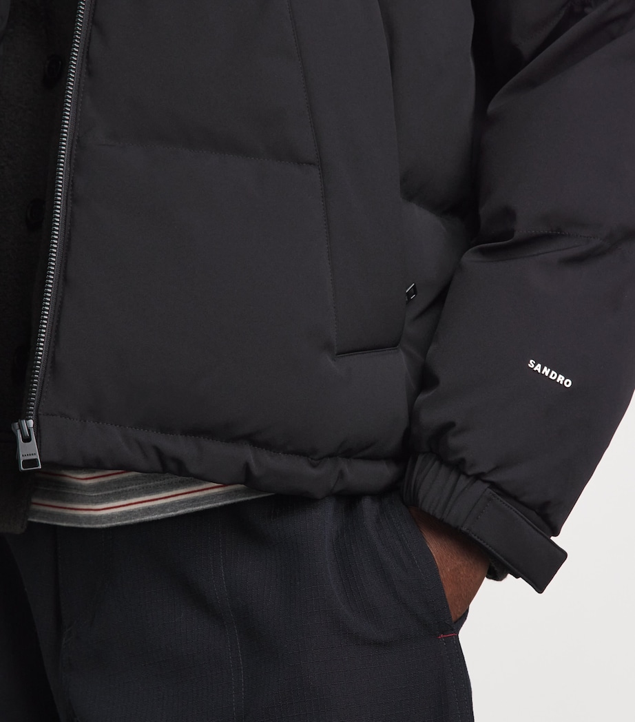 Sandro Paris Mens Down Puffer Jacket Carbon Black Image 3
