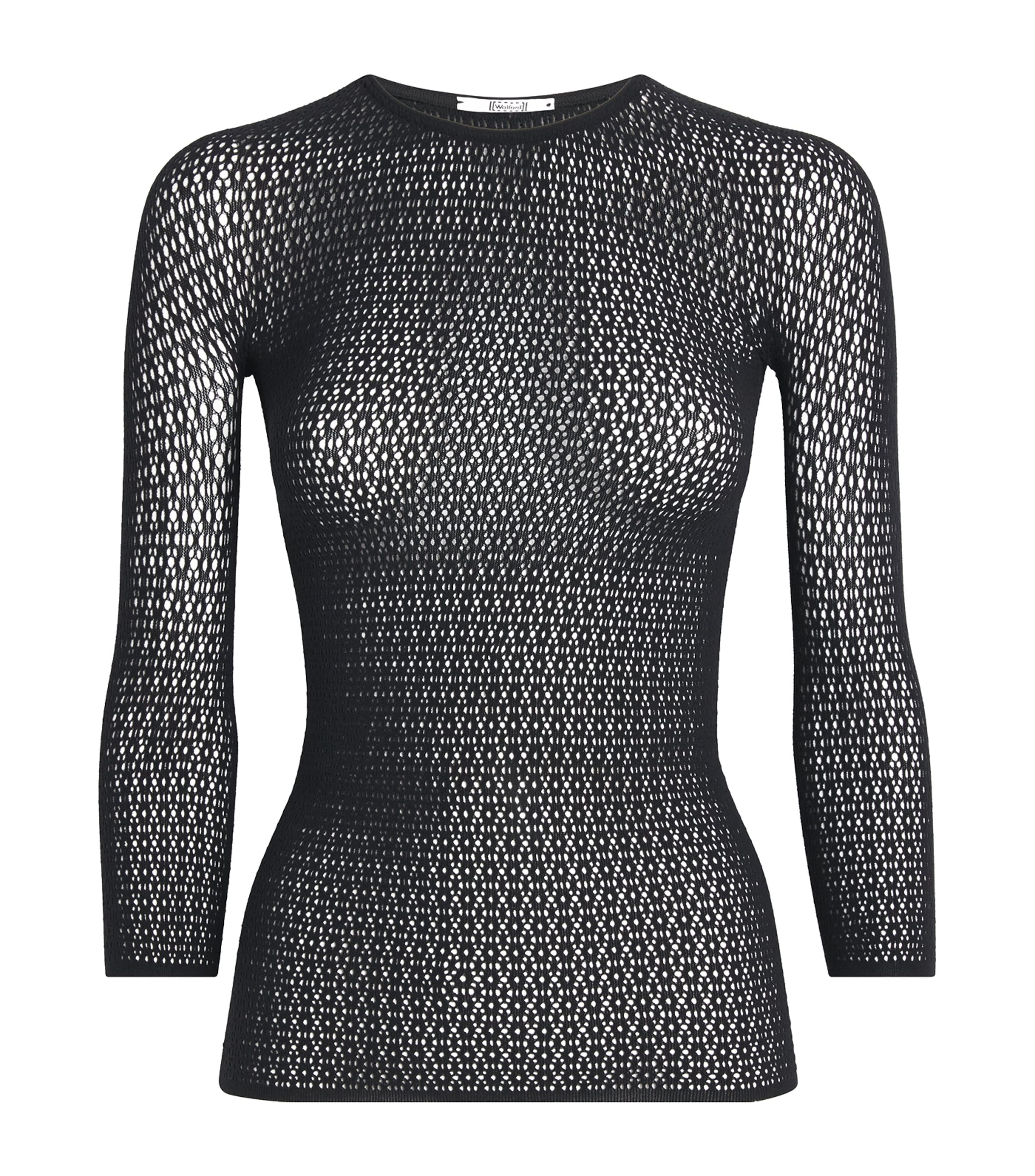 Wolford Womens Net Daisy Top Black Image 1