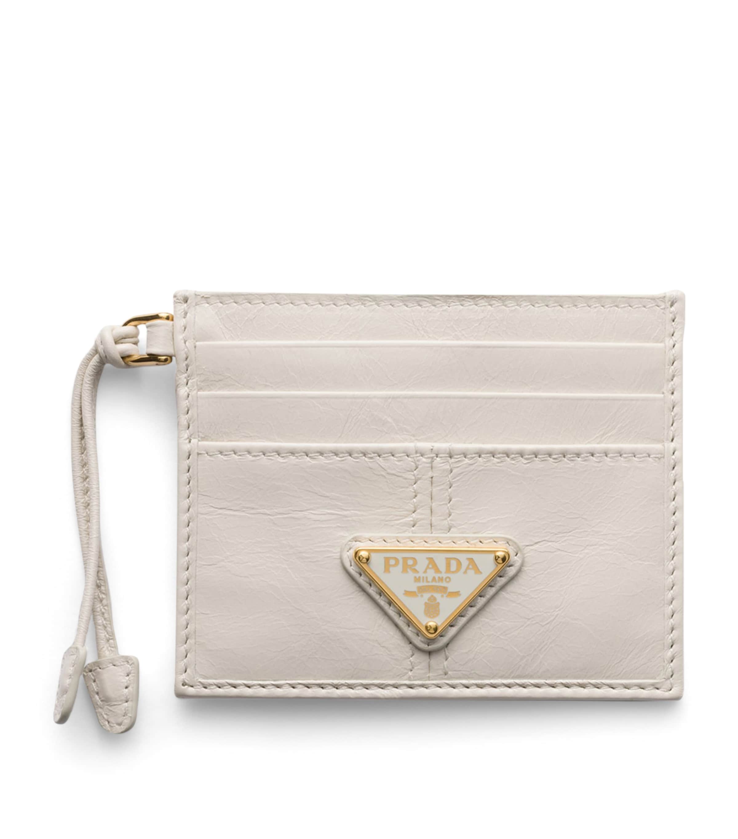 Prada Leather Card Holder White Image 1