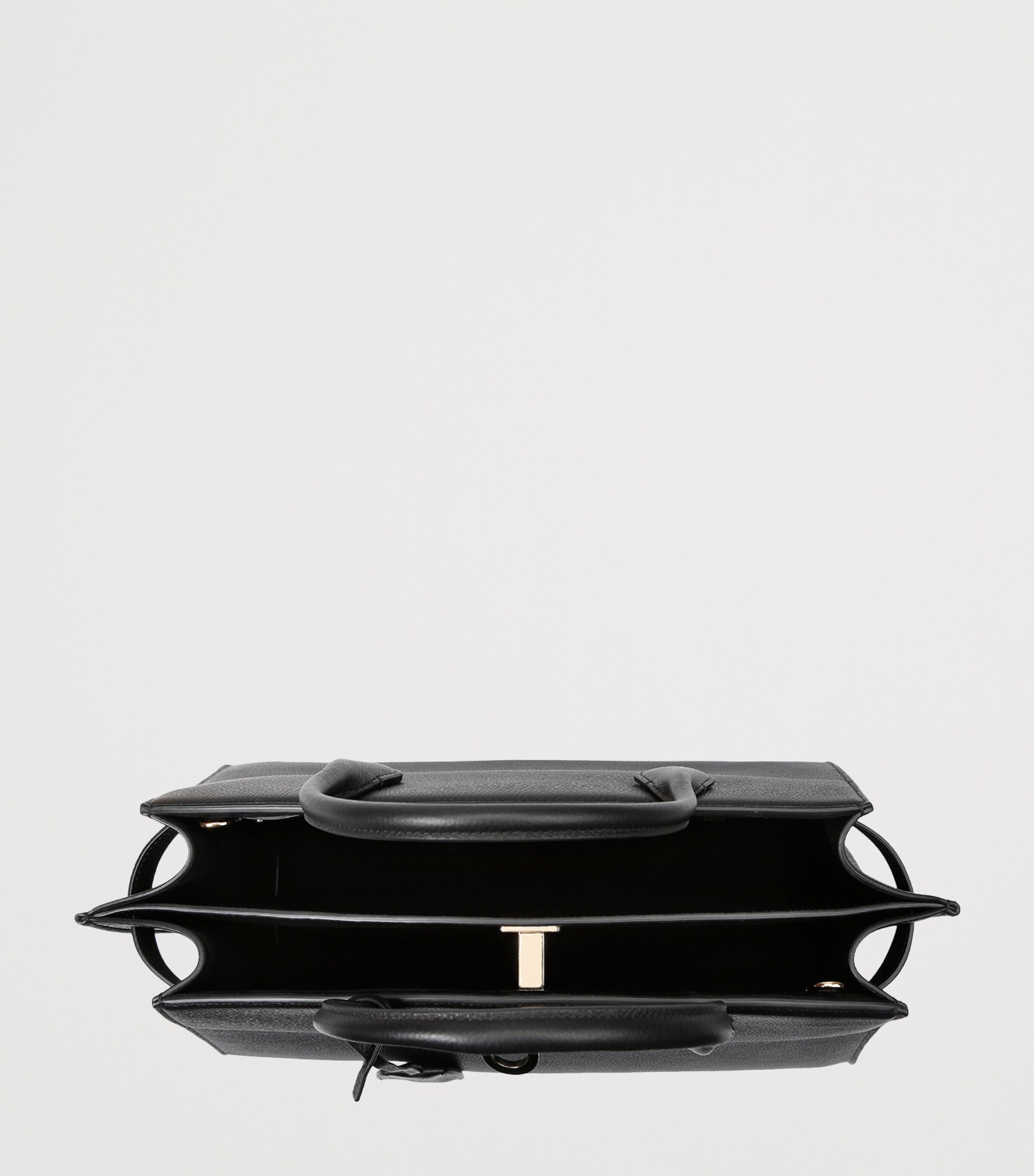 Salvatore Ferragamo Black Large Leather New Studio Top-Handle Bag