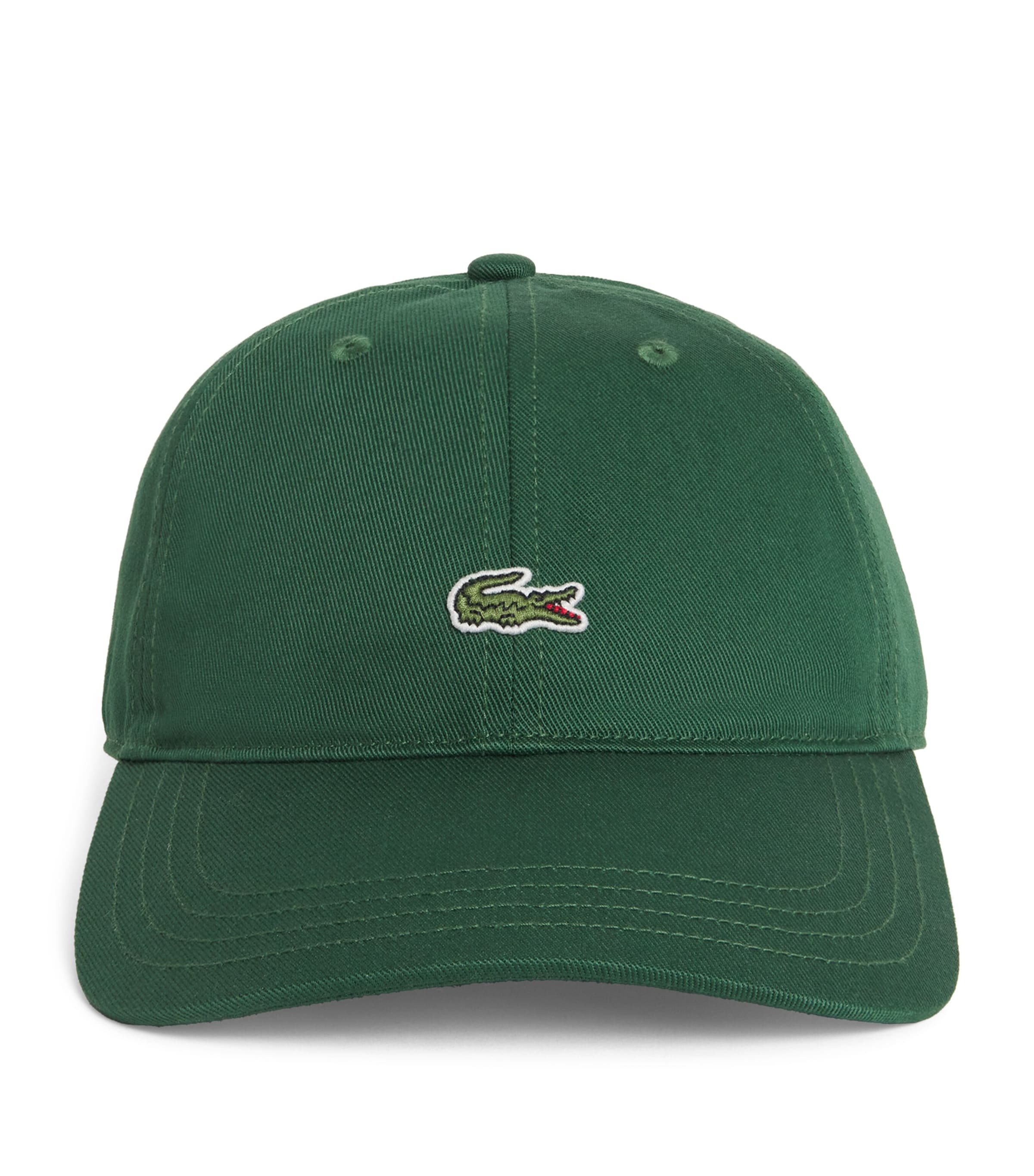 Lacoste Cotton Logo Baseball Cap In Green