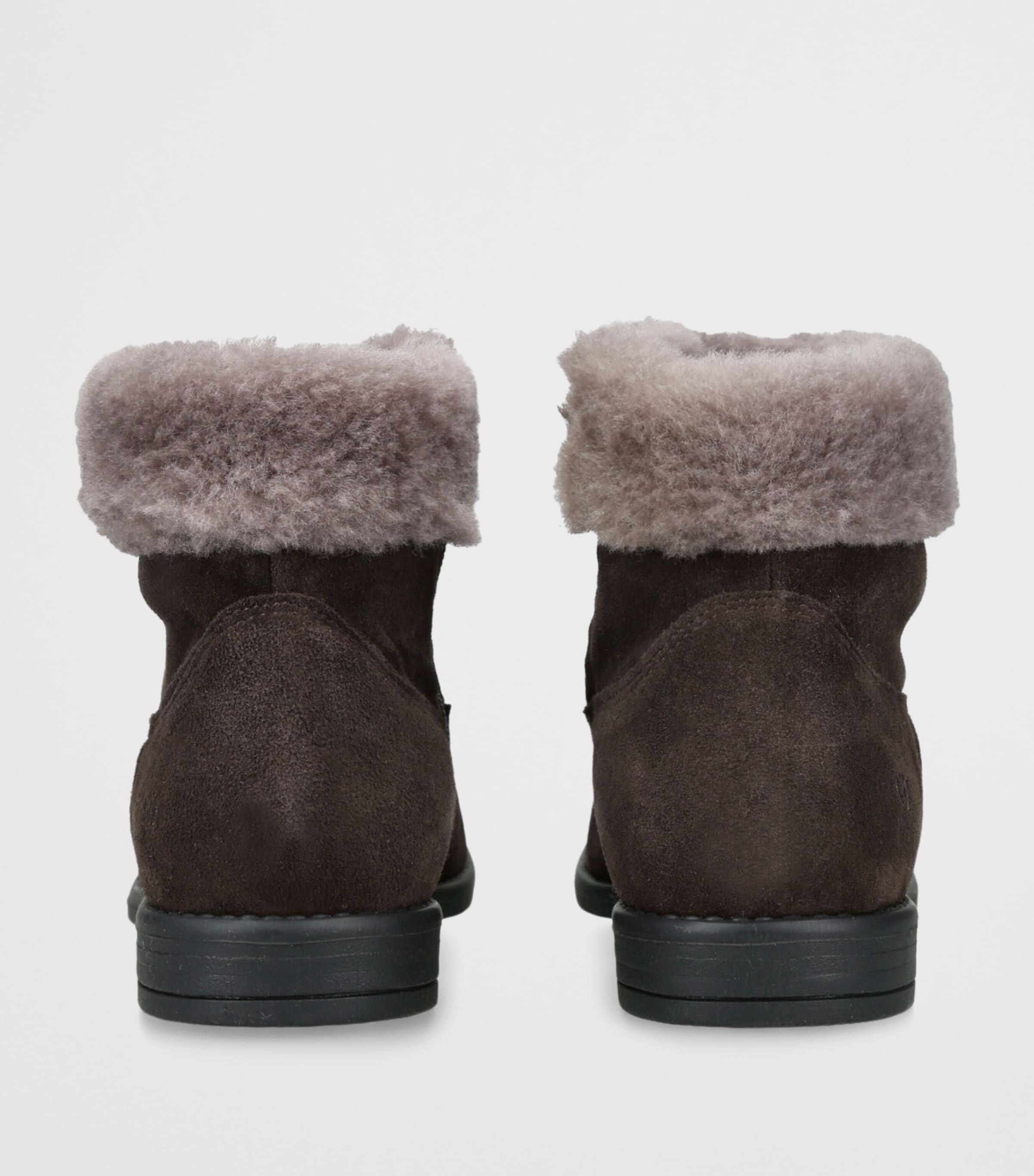 Suede Matilda Ankle Boots DARK BROWN Image 2