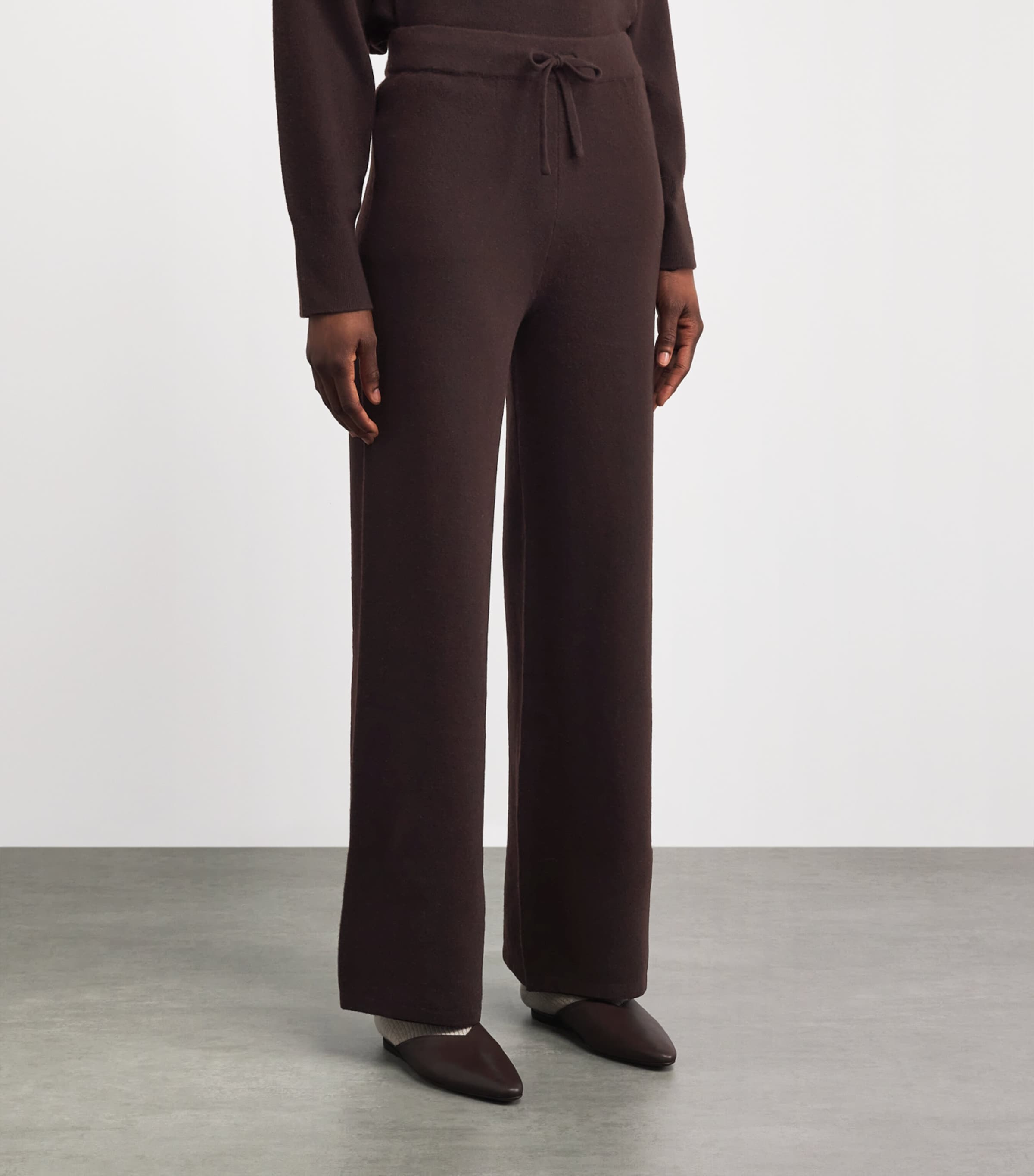 Yves Salomon Womens Merino Wool Straight Trousers Image 4