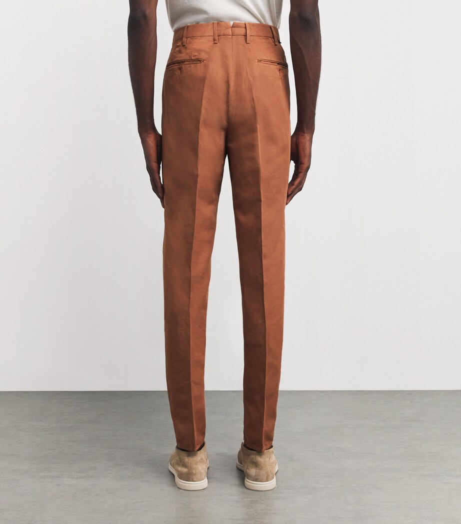 slowear Mens Chinolino Garment-Dye Chinos Bruciato Medio Image 4