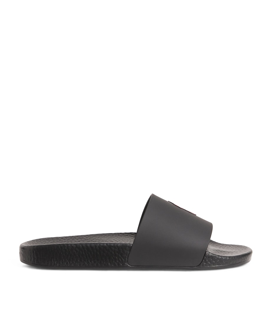 Polo Ralph Lauren Black Polo Pony Slides Harrods VE