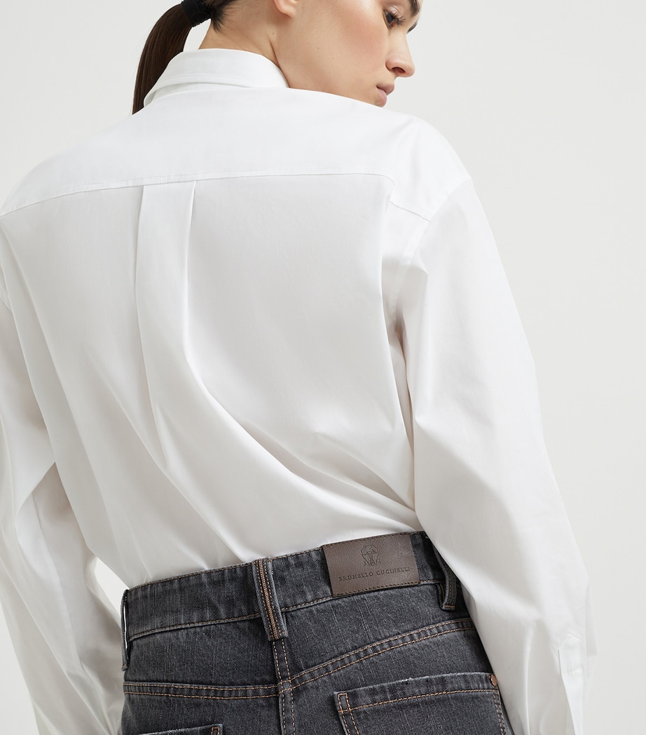 Logo Patch Mid-Rise Straight-Fit Jeans C8987 Image 5