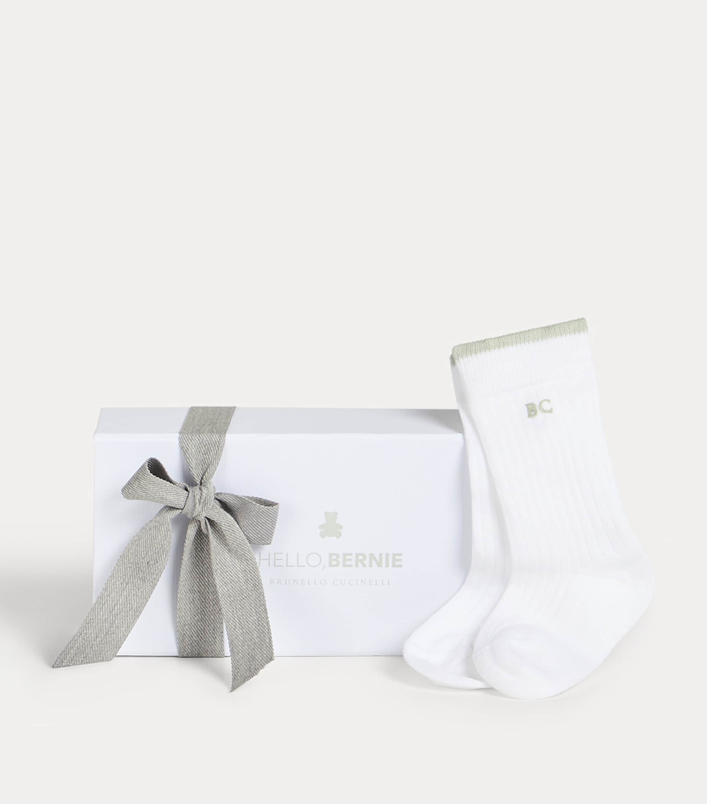 Brunello Cucinelli Kids Cotton Rib Knit Socks (6-36 Months) Image 2