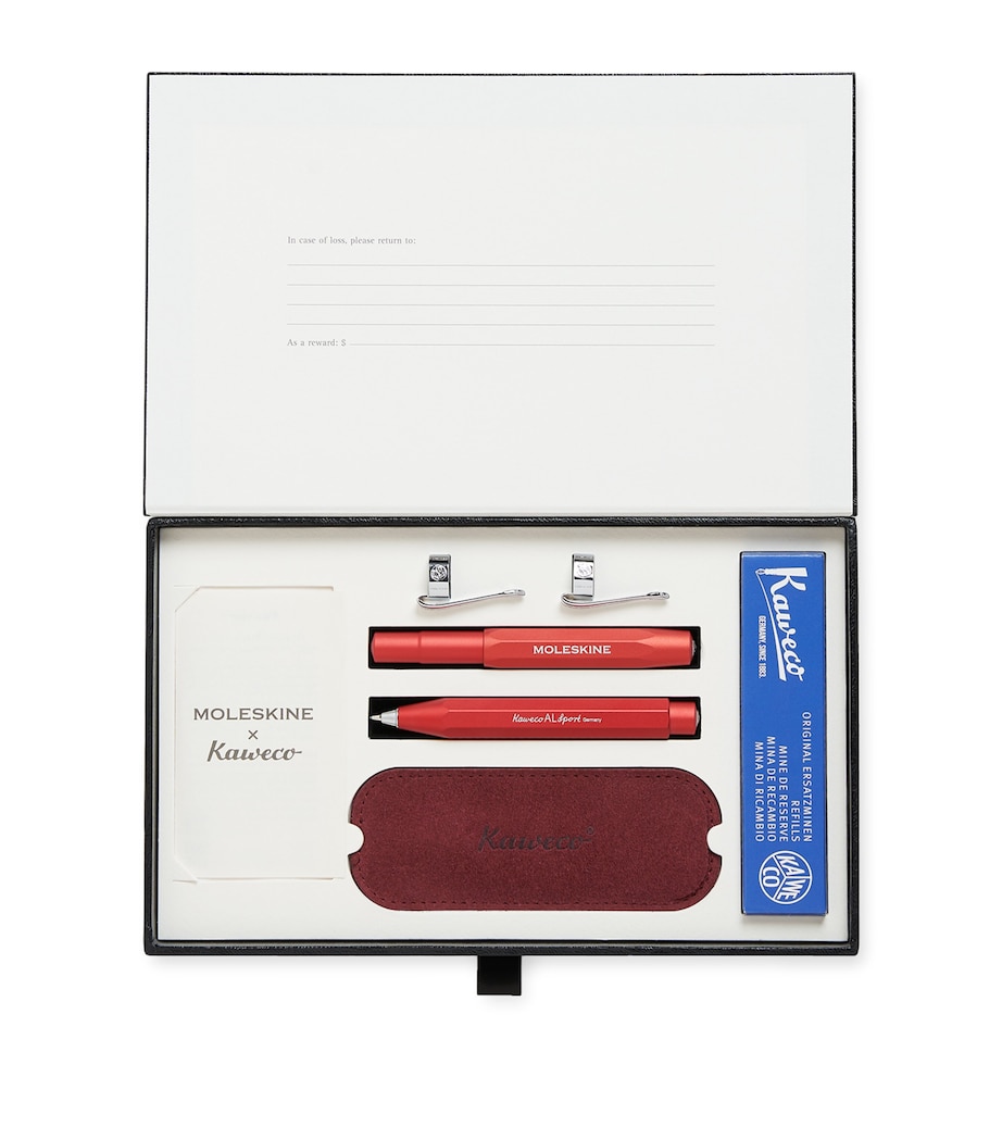 Le Duo Ecriture Pen, Pencil and Notebook Set RED Image 3