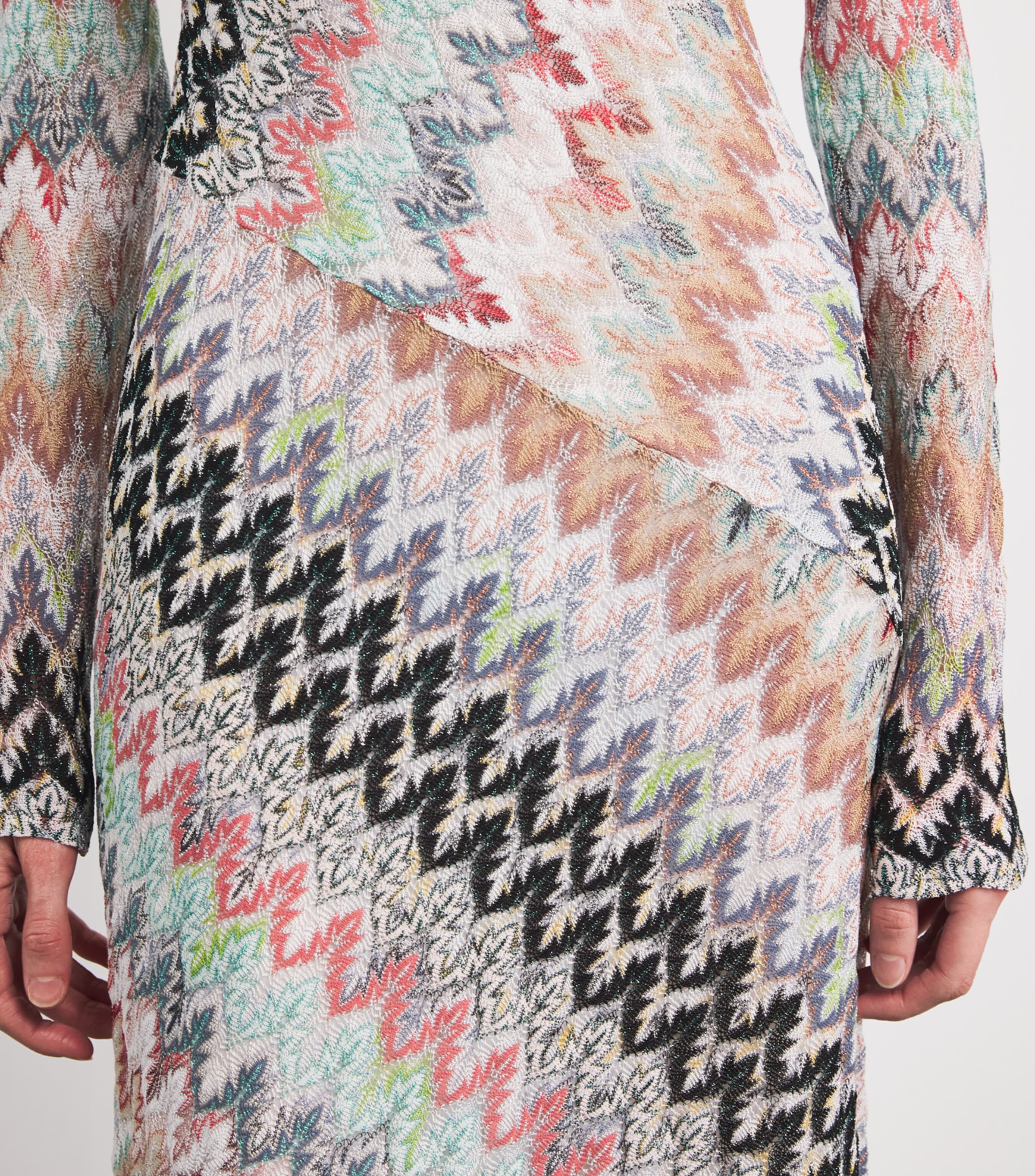 Zigzag Maxi Dress SM9Y4 WHT/PINK/BLUE Image 6