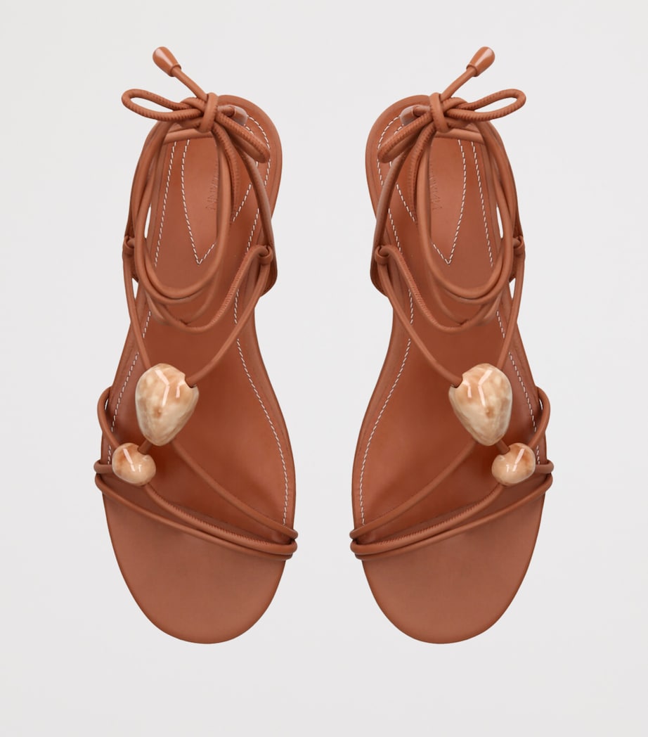 Leather Gleam Sandals BROWN Image 4