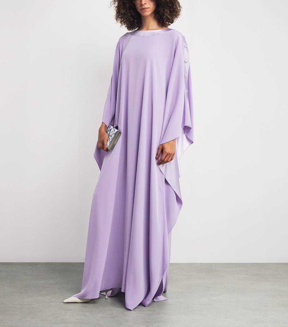 Alexis Mabille Womens Crystal-Embellished Kaftan Maxi Dress Col Image 2