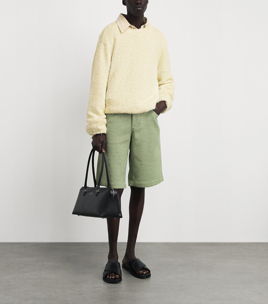 Séfr Mens Bouclé Odilon Sweater Textured Cream Image 2
