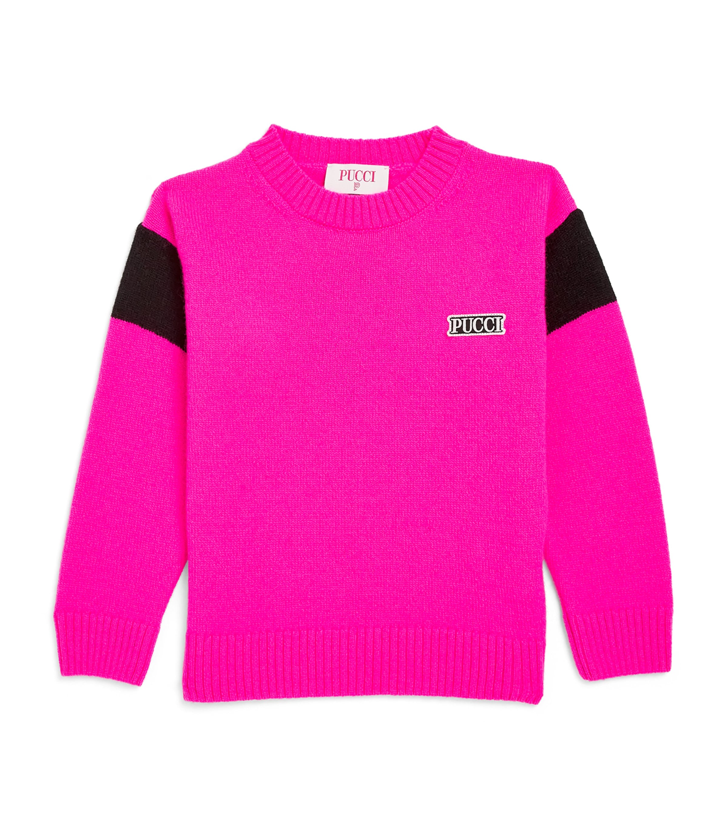 Pucci Junior Kids' Wool-cashmere Logo Sweater In Purple