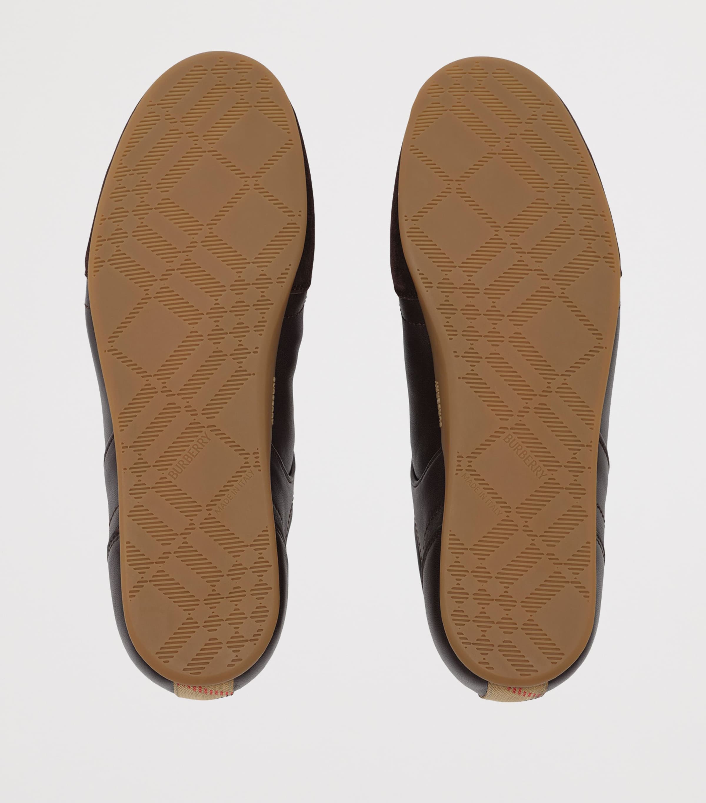 Burberry Leather Knight Runner Sneakers Moorhen Brown Image 3