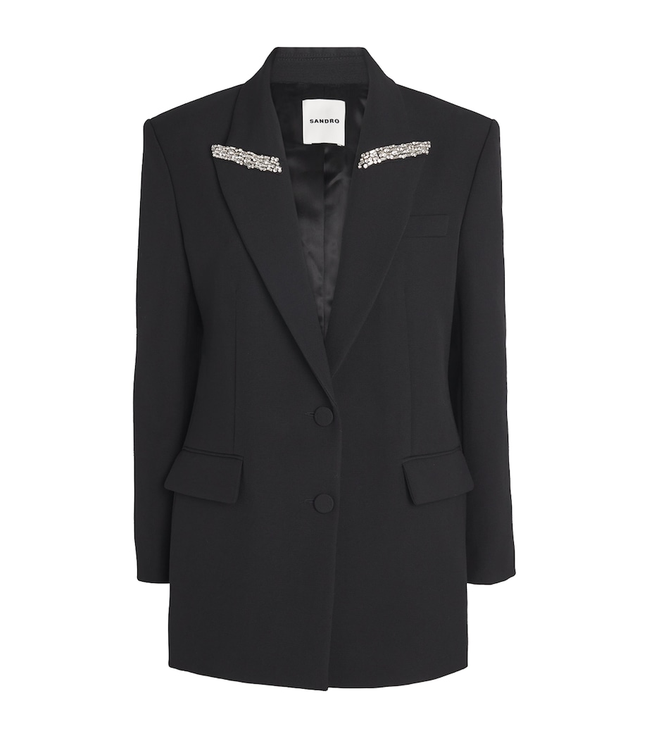 Crystal-Embellished Blazer BLACK Image 1