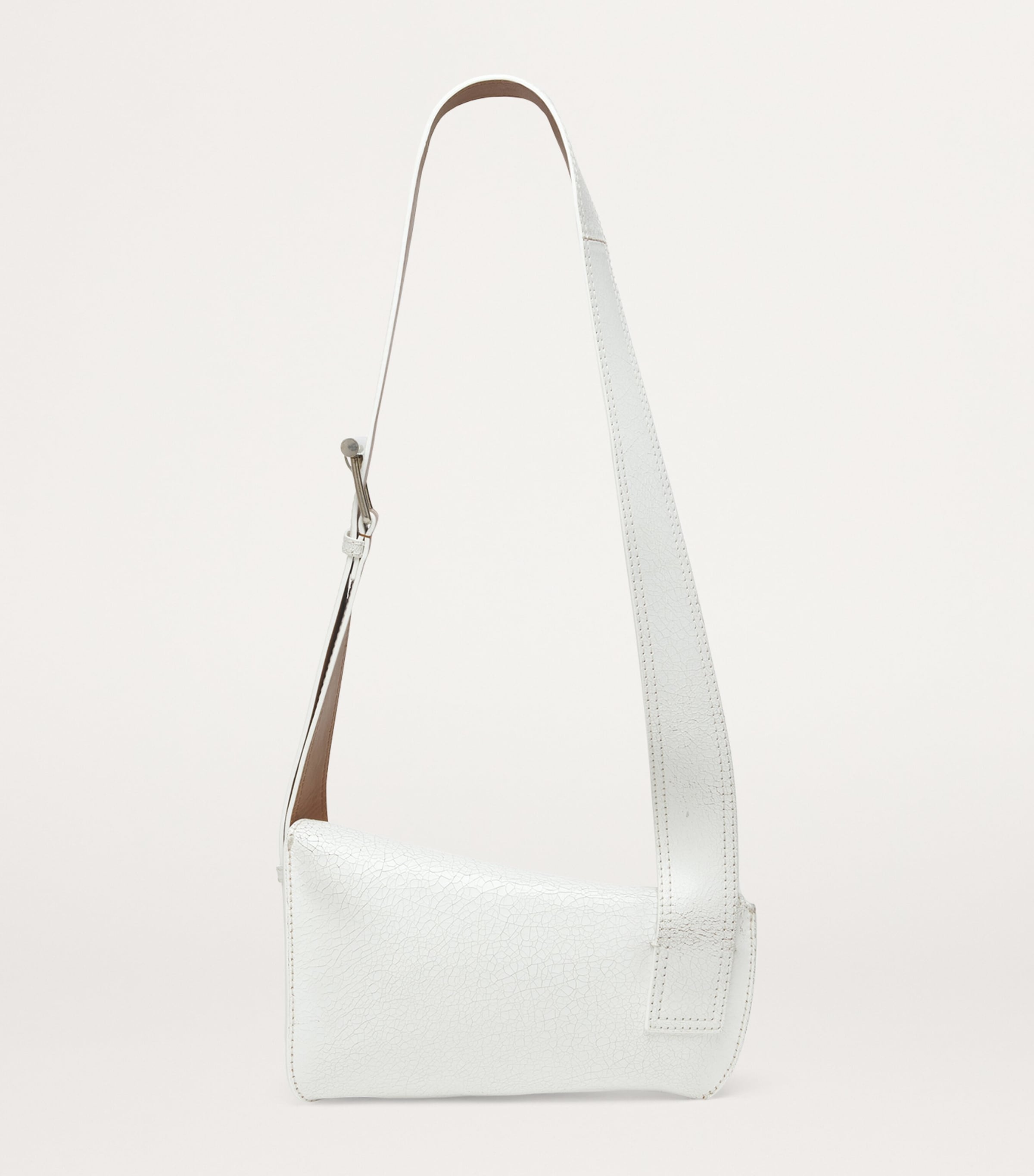 ショルダーバッグ・ポシェット Alexander Mcqueen Sling Bag - Leather - Cream McQueen Mini Skull Jewel Croc-Embossed Crossbody Bag