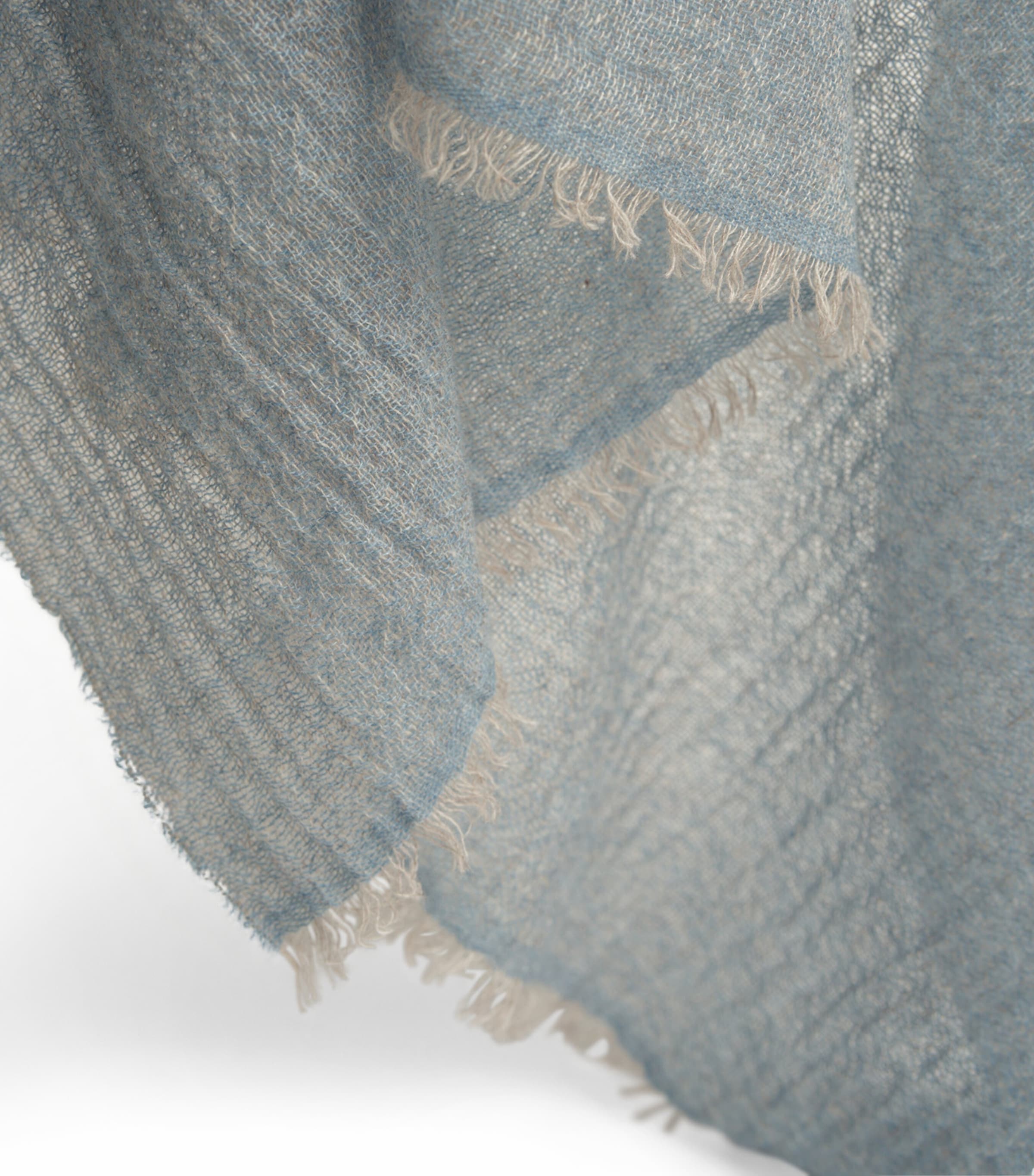 Cashmere Woven Esra Throw (200cm x 140cm) SKY Image 3