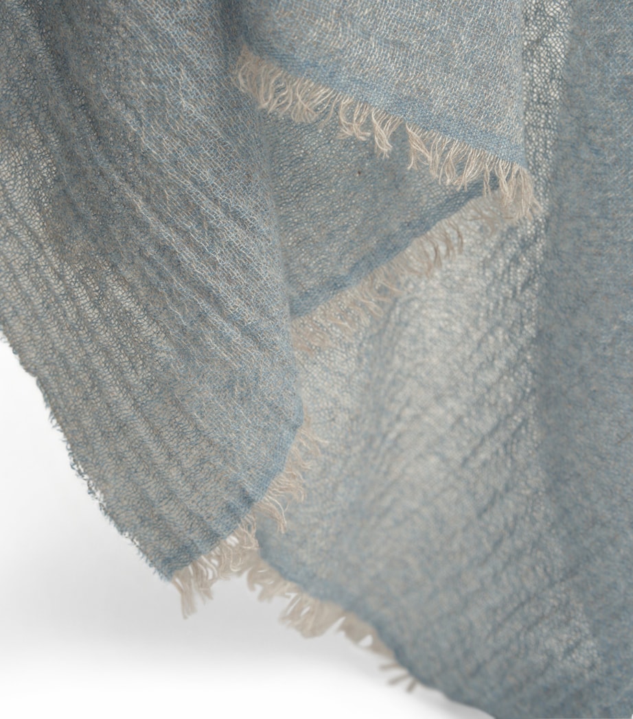 Cashmere Woven Esra Throw (200cm x 140cm) SKY Image 3