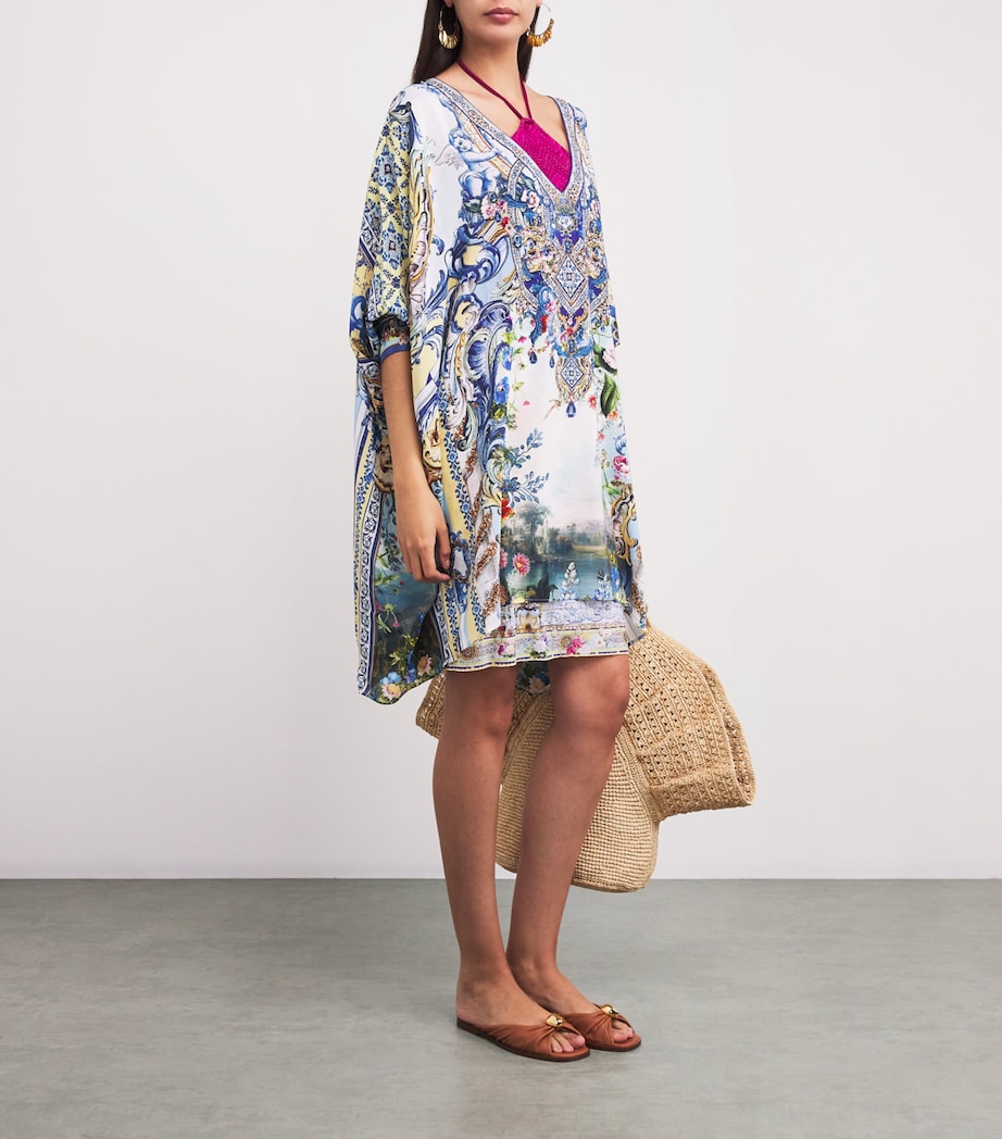 Silk Printed Short Kaftan WALLWOND Image 2
